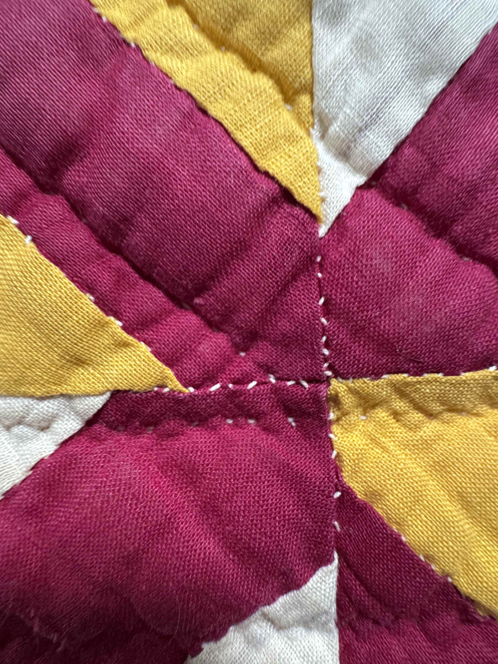 Antique Quilt Cheddar and Turkey Diagonal Four Patch