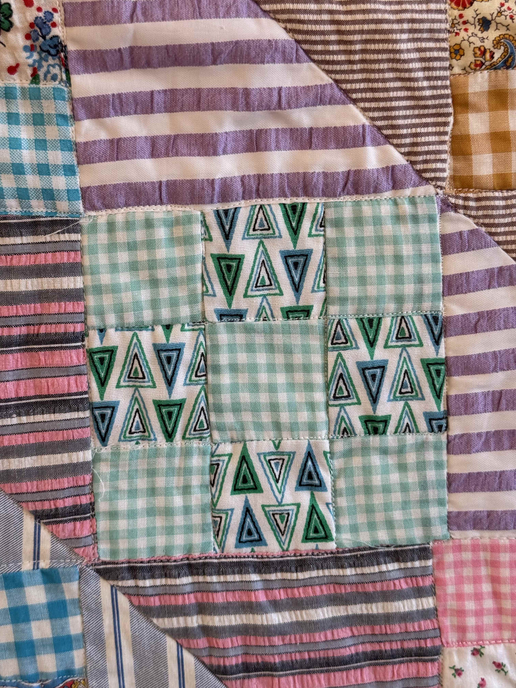 Vintage Quilt Sunshine and Shadows Nine Patch