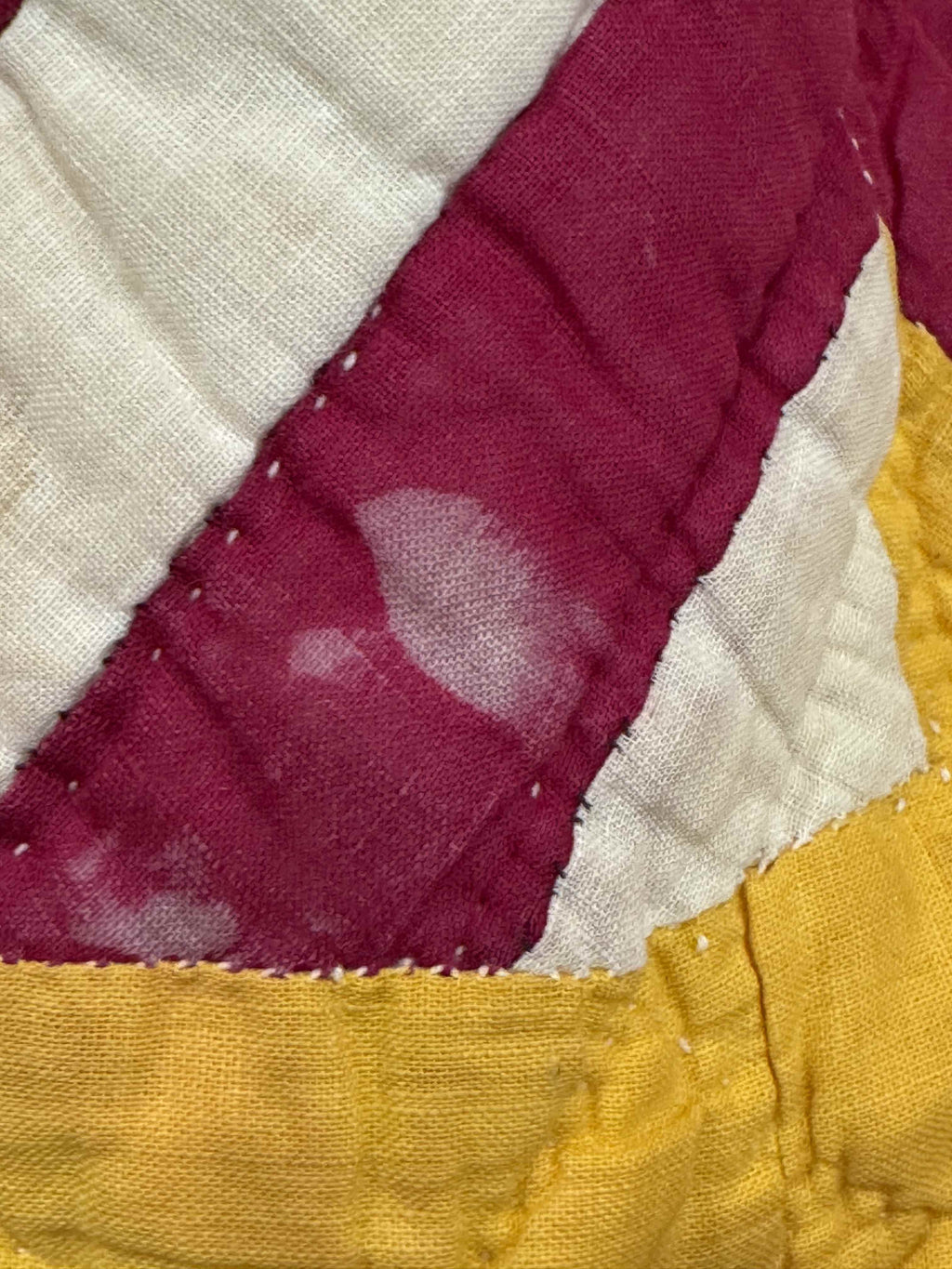 Antique Quilt Cheddar and Turkey Diagonal Four Patch