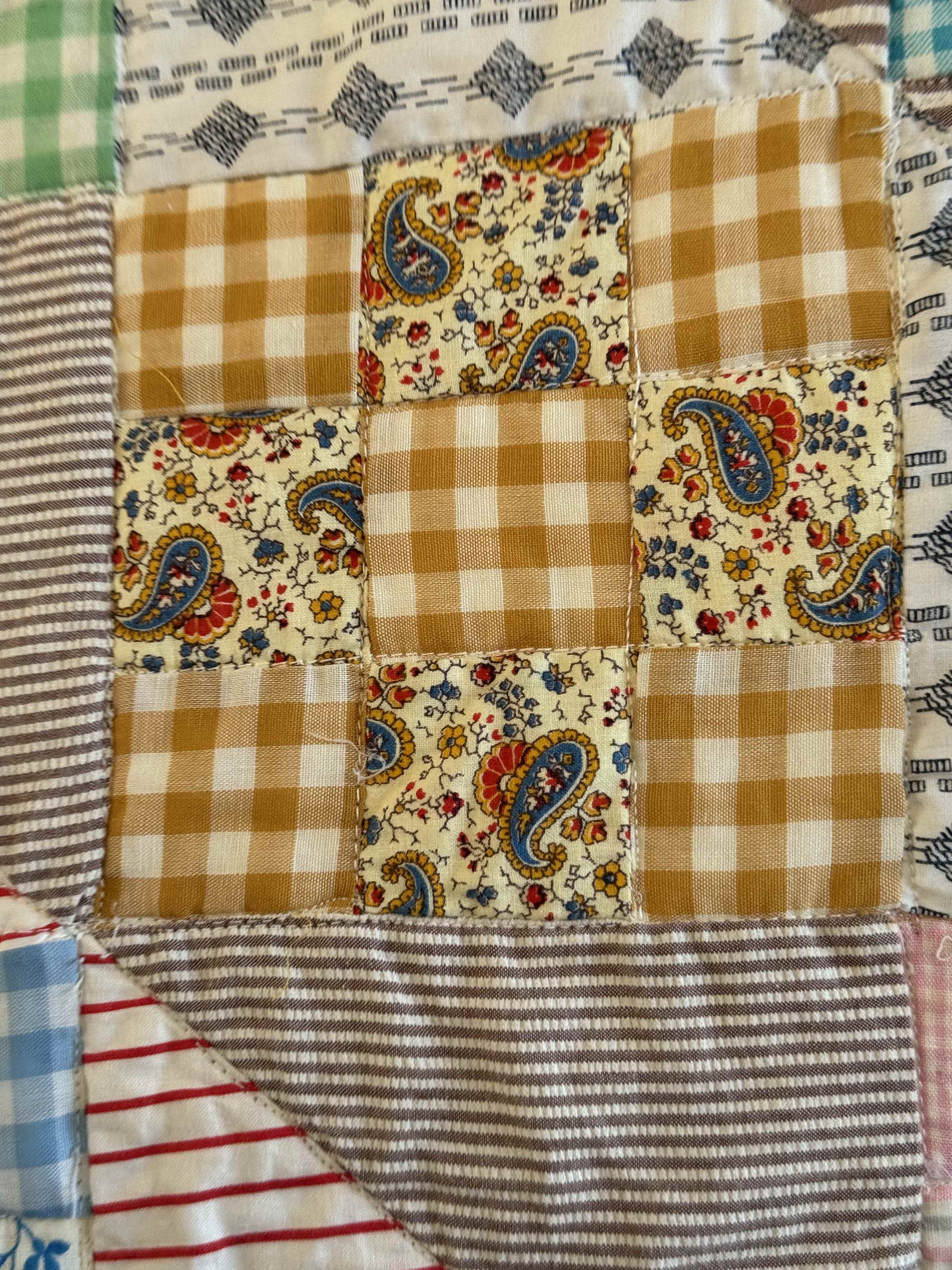 Vintage Quilt Sunshine and Shadows Nine Patch