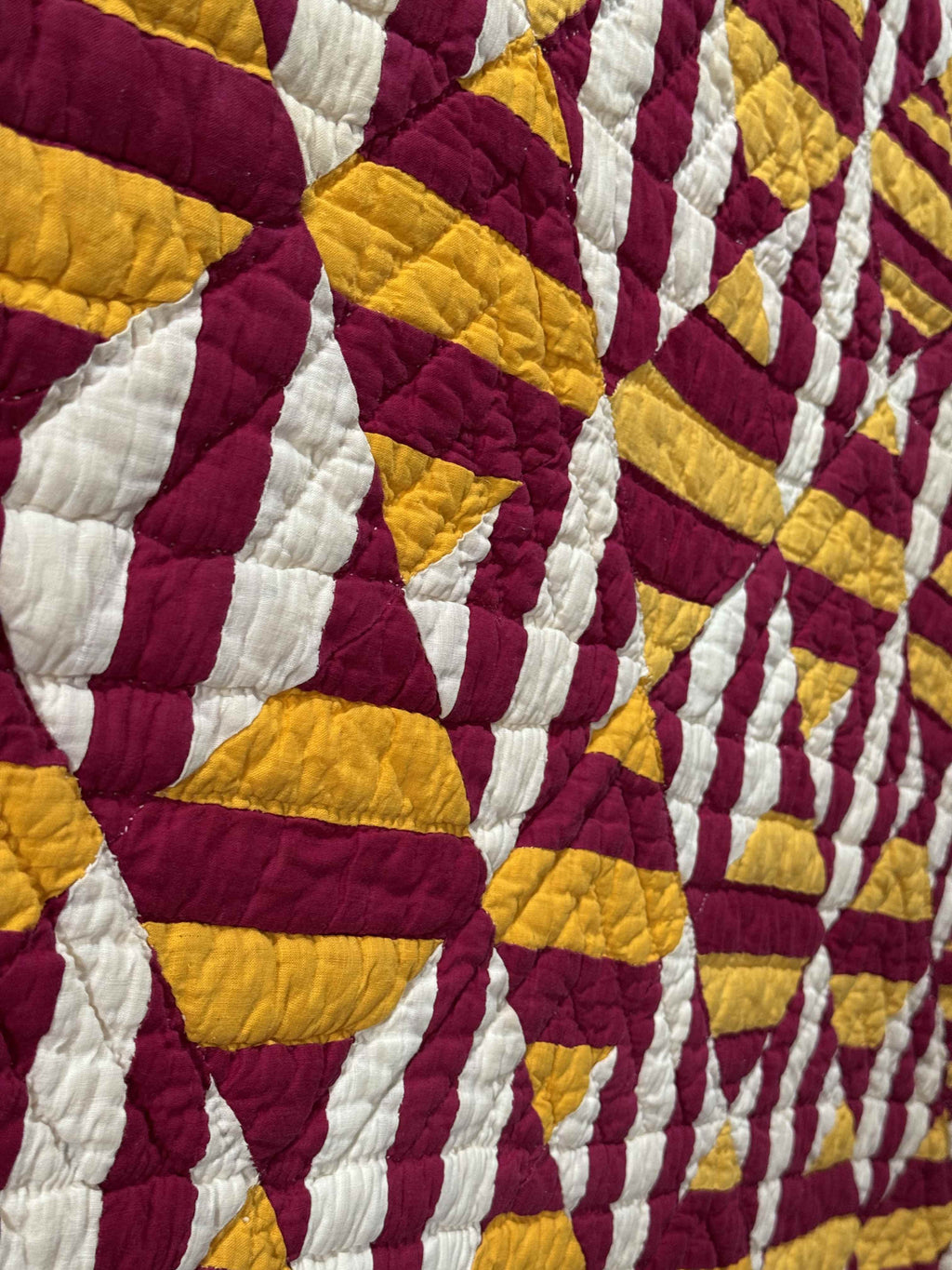 Antique Quilt Cheddar and Turkey Diagonal Four Patch