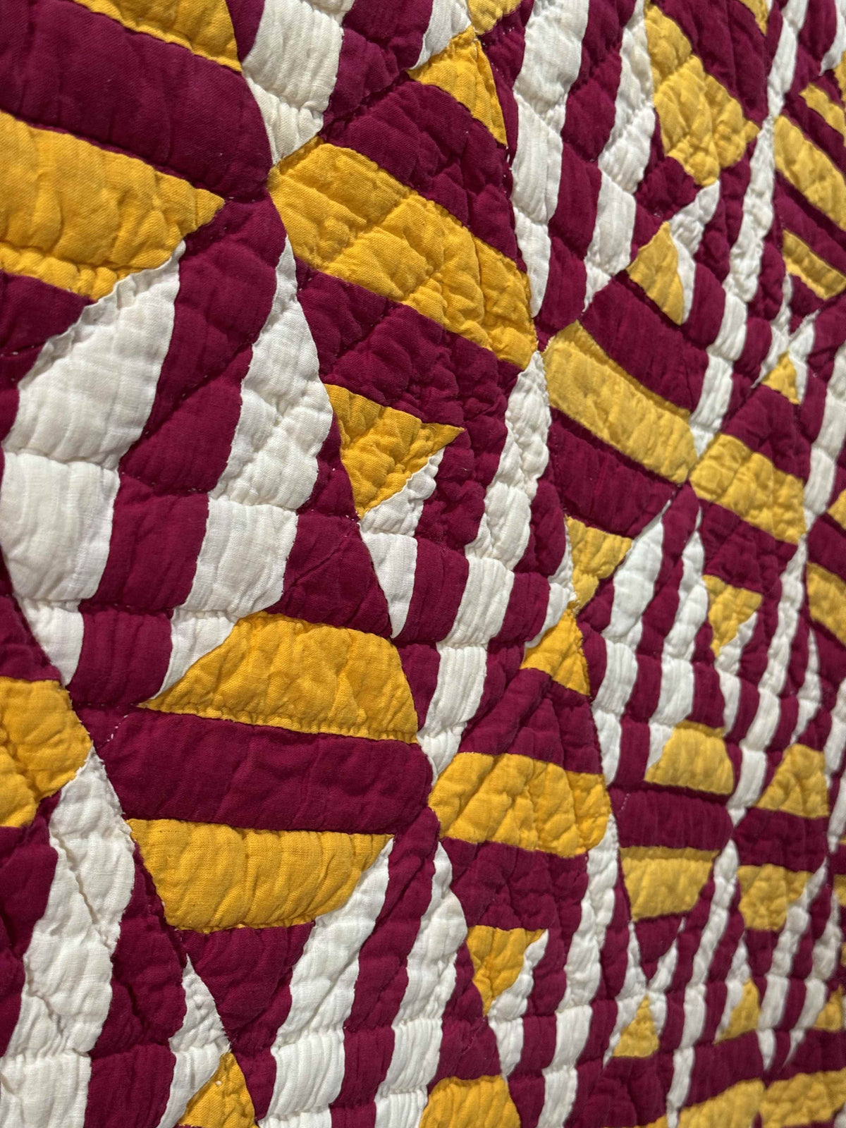 Antique Quilt Cheddar and Turkey Diagonal Four Patch