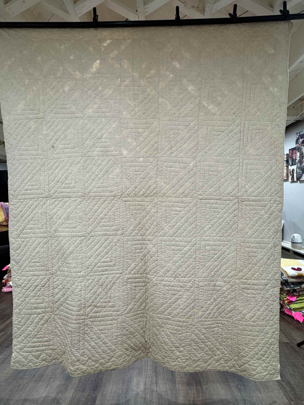 Antique Quilt Cheddar and Turkey Diagonal Four Patch