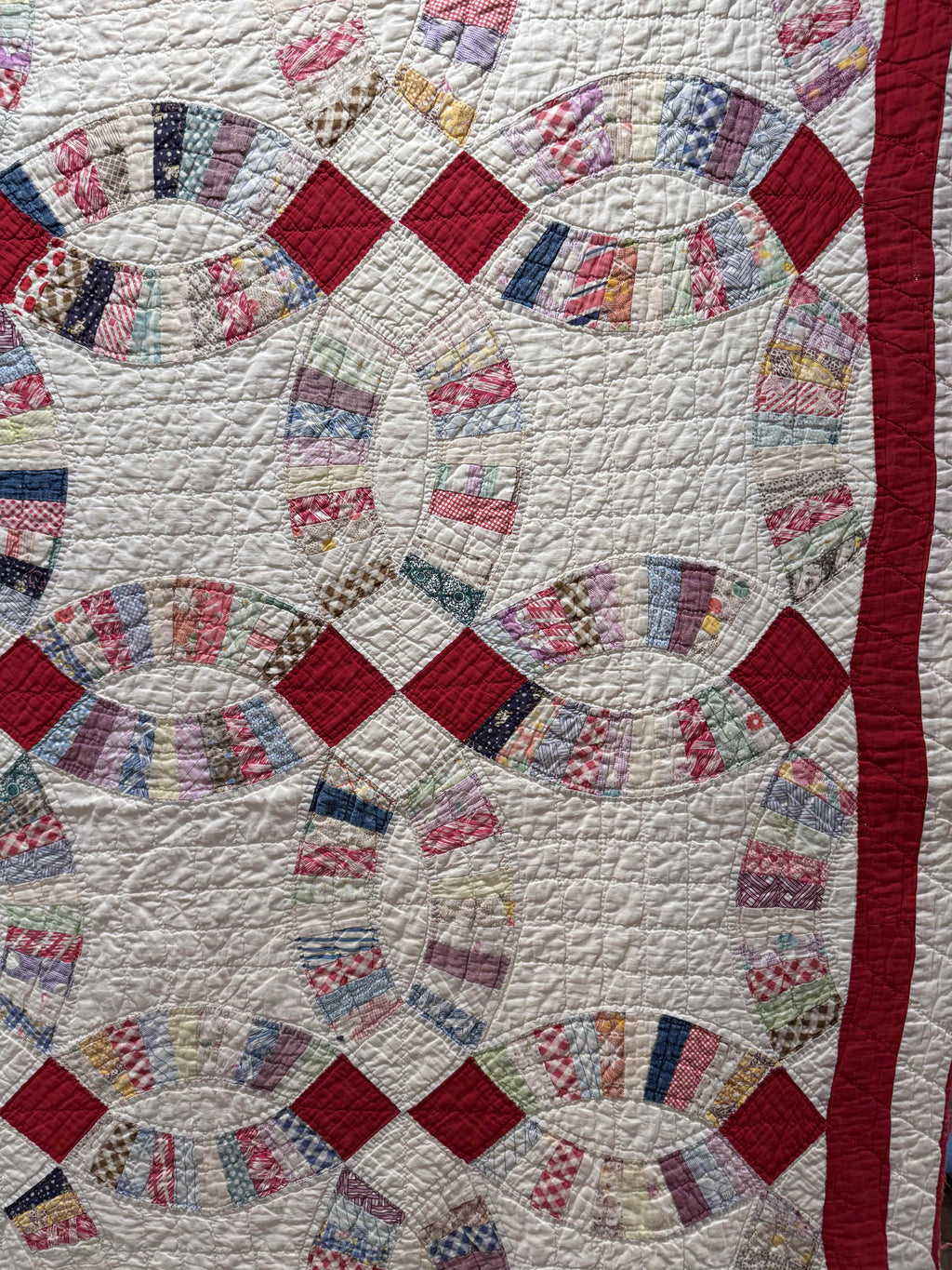 **SOLD Vintage Quilt Double Wedding Ring  SOLD**