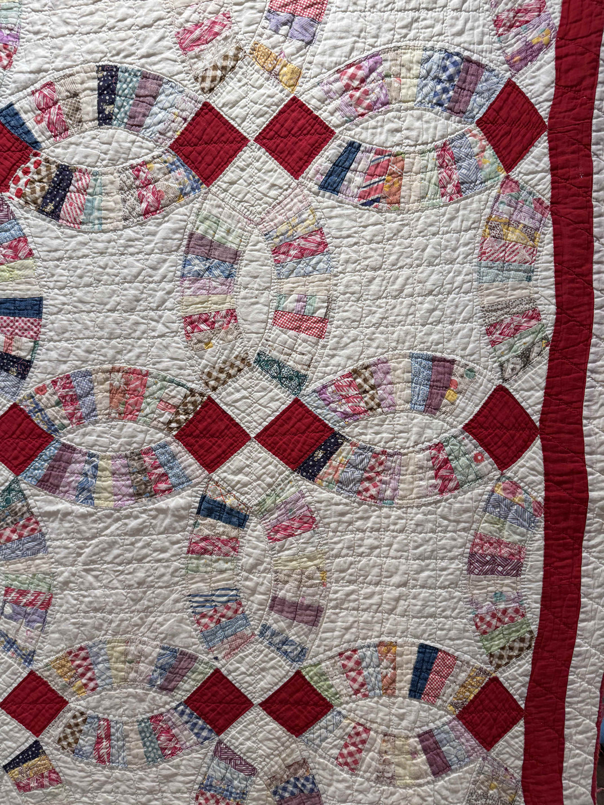 **SOLD Vintage Quilt Double Wedding Ring  SOLD**