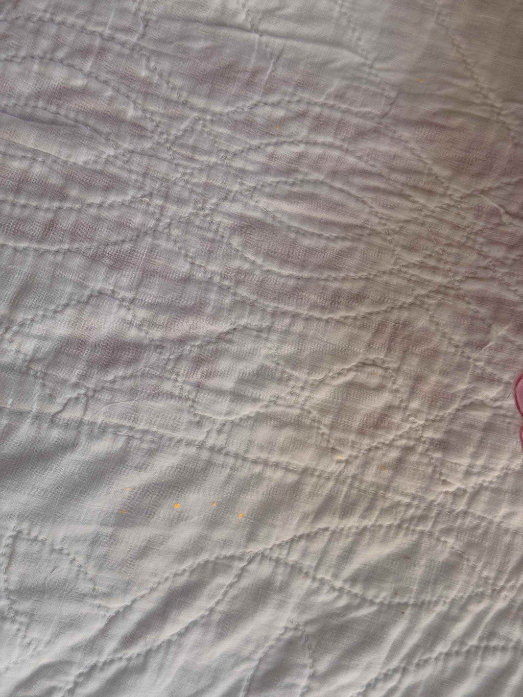Vintage Quilt Flower Basket Embroidery