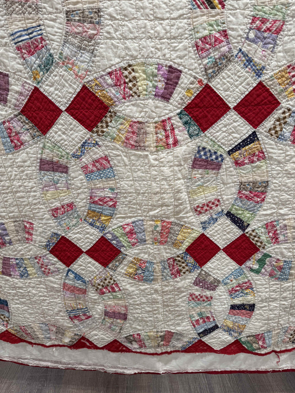 **SOLD Vintage Quilt Double Wedding Ring  SOLD**