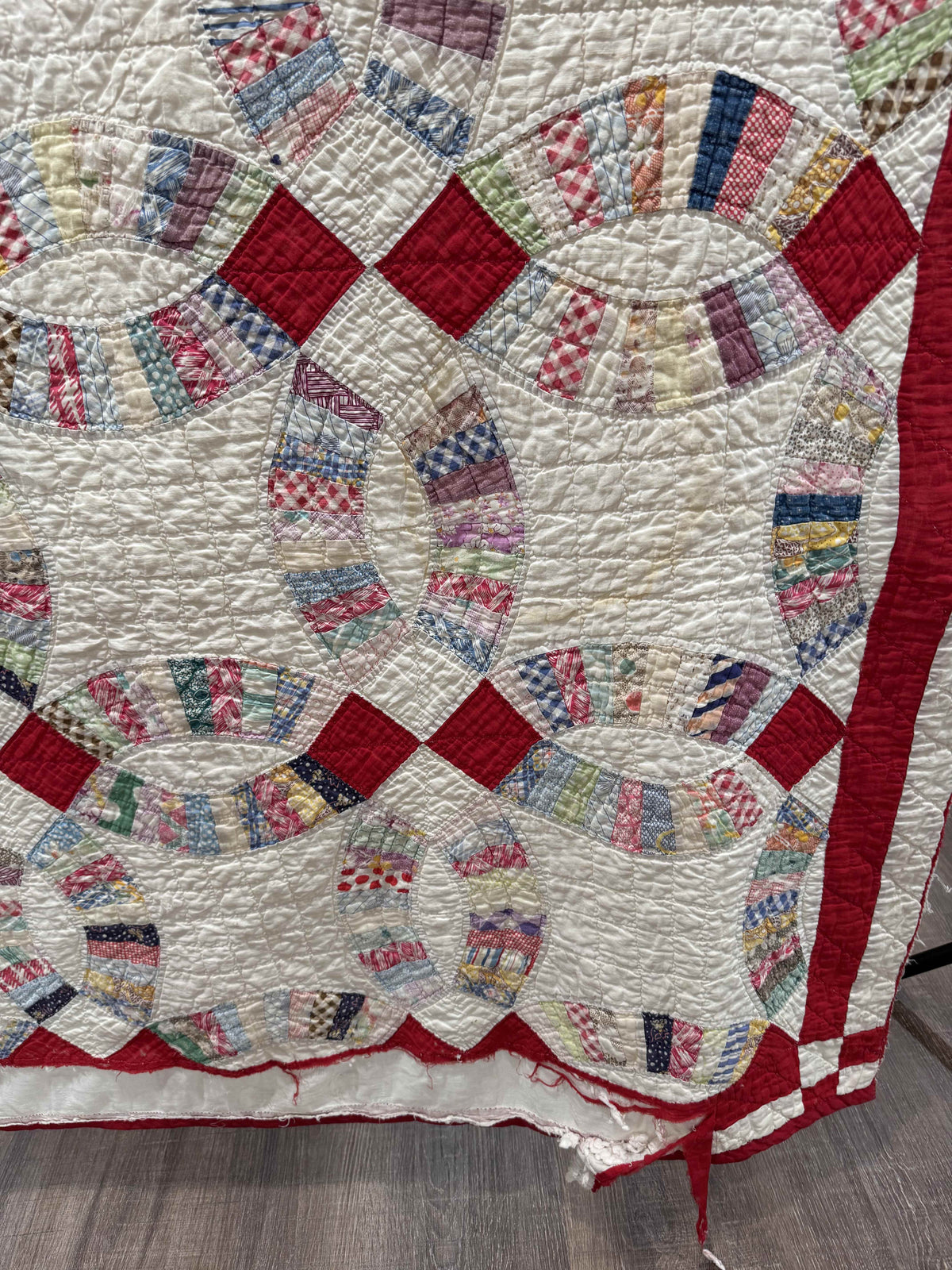 **SOLD Vintage Quilt Double Wedding Ring  SOLD**
