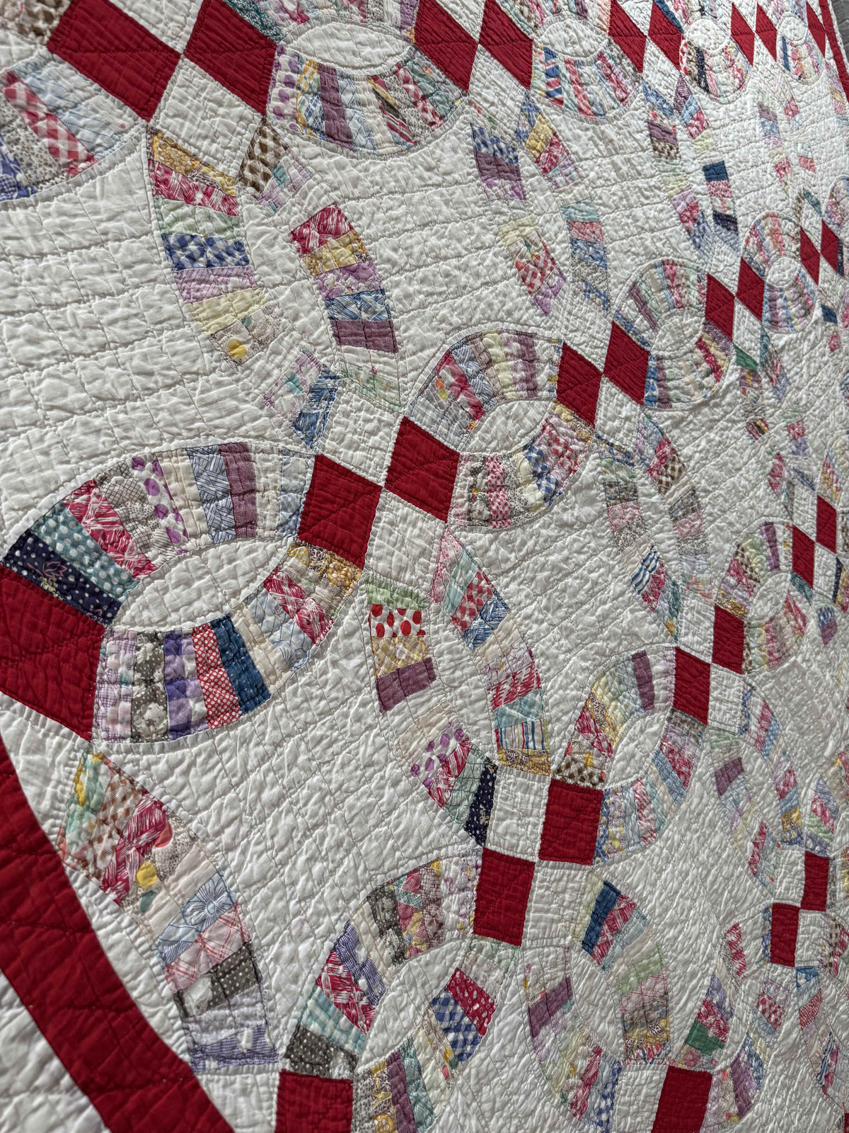 **SOLD Vintage Quilt Double Wedding Ring  SOLD**