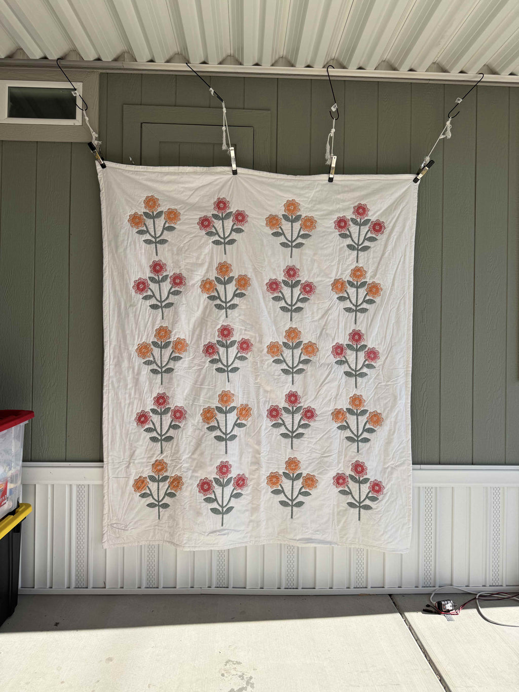 Vintage Quilt Triple Floral Applique