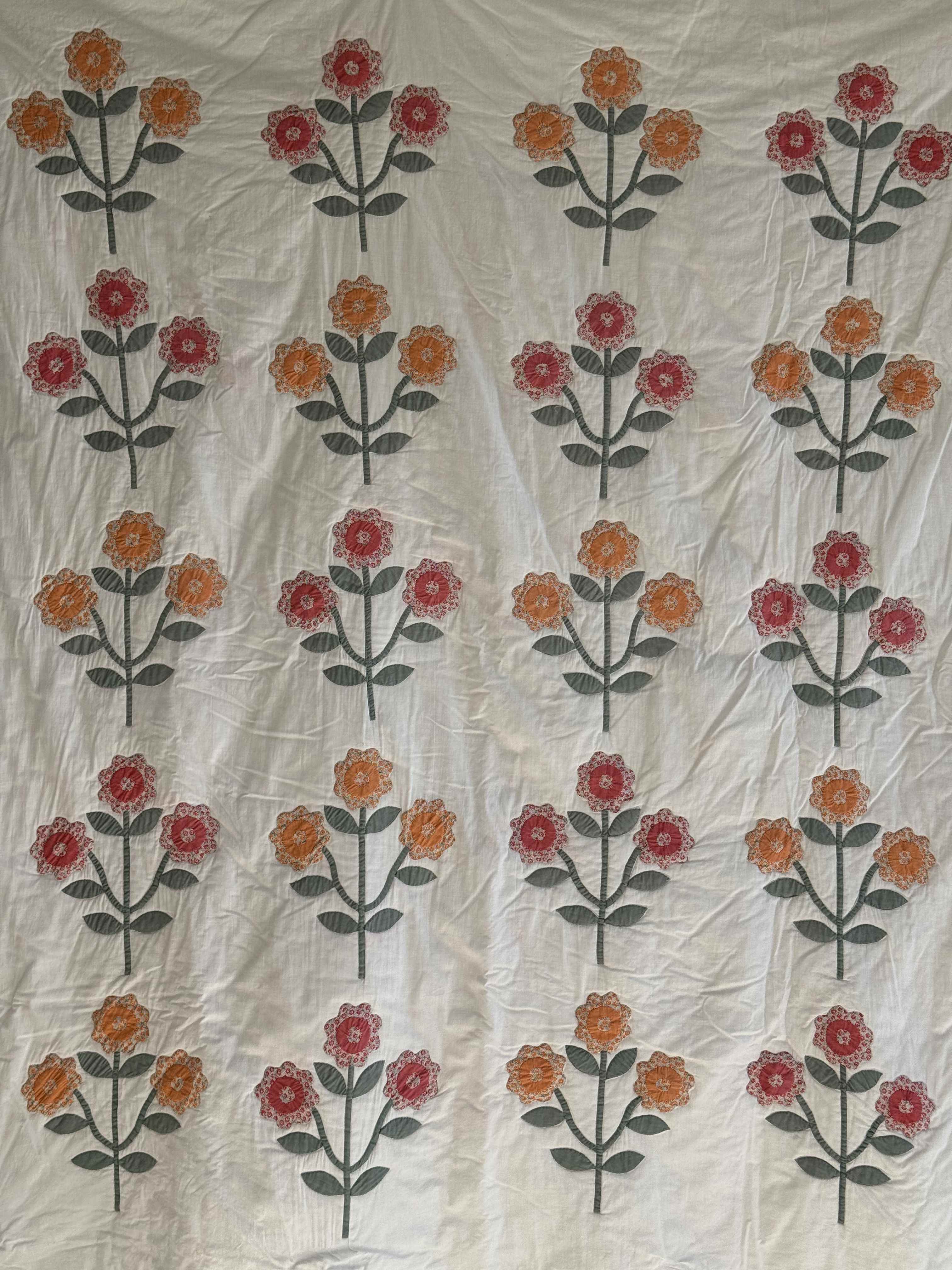 Vintage Quilt Triple Floral Applique