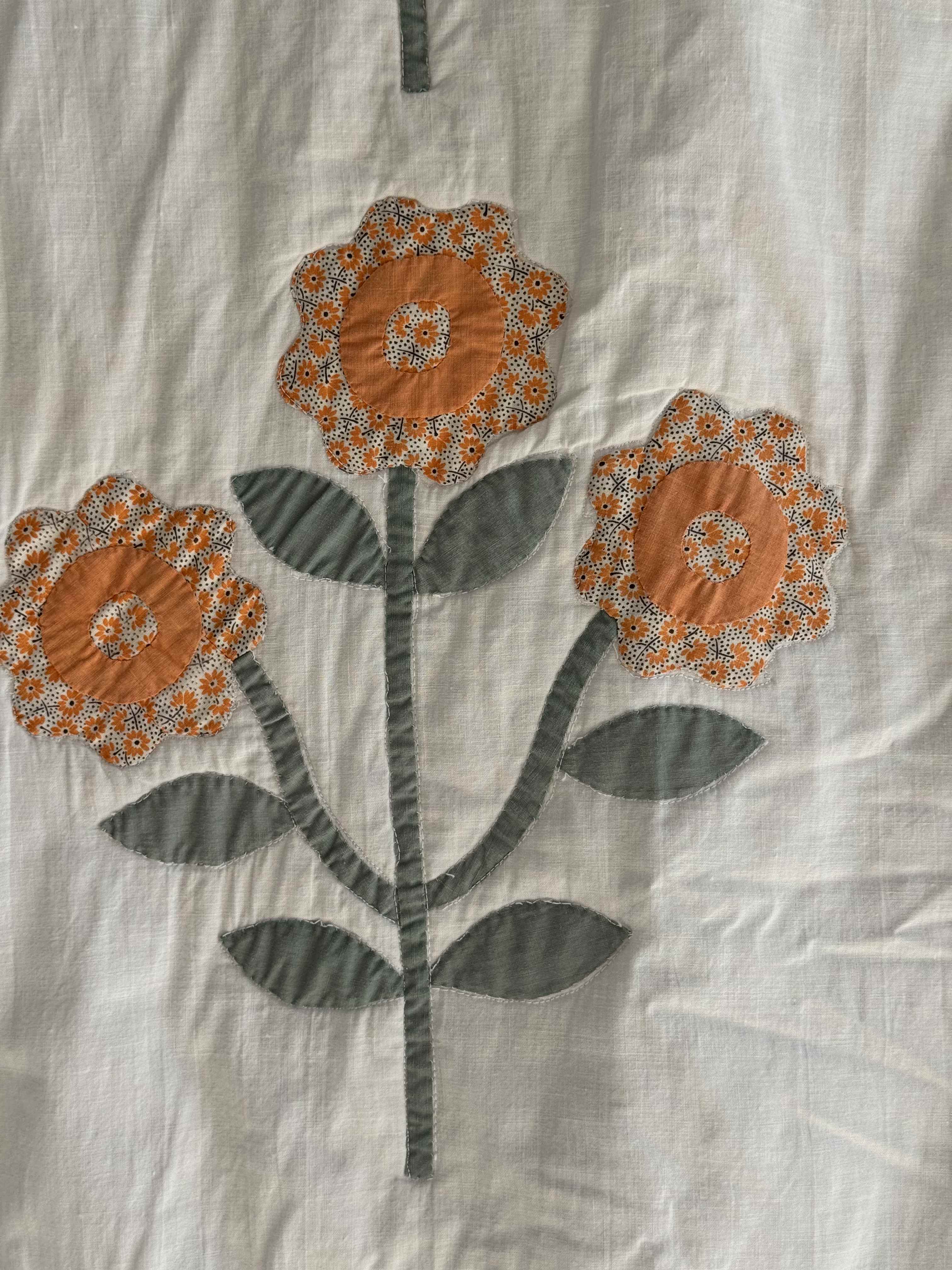 Vintage Quilt Triple Floral Applique