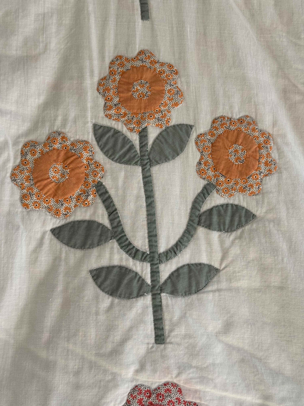 Vintage Quilt Triple Floral Applique