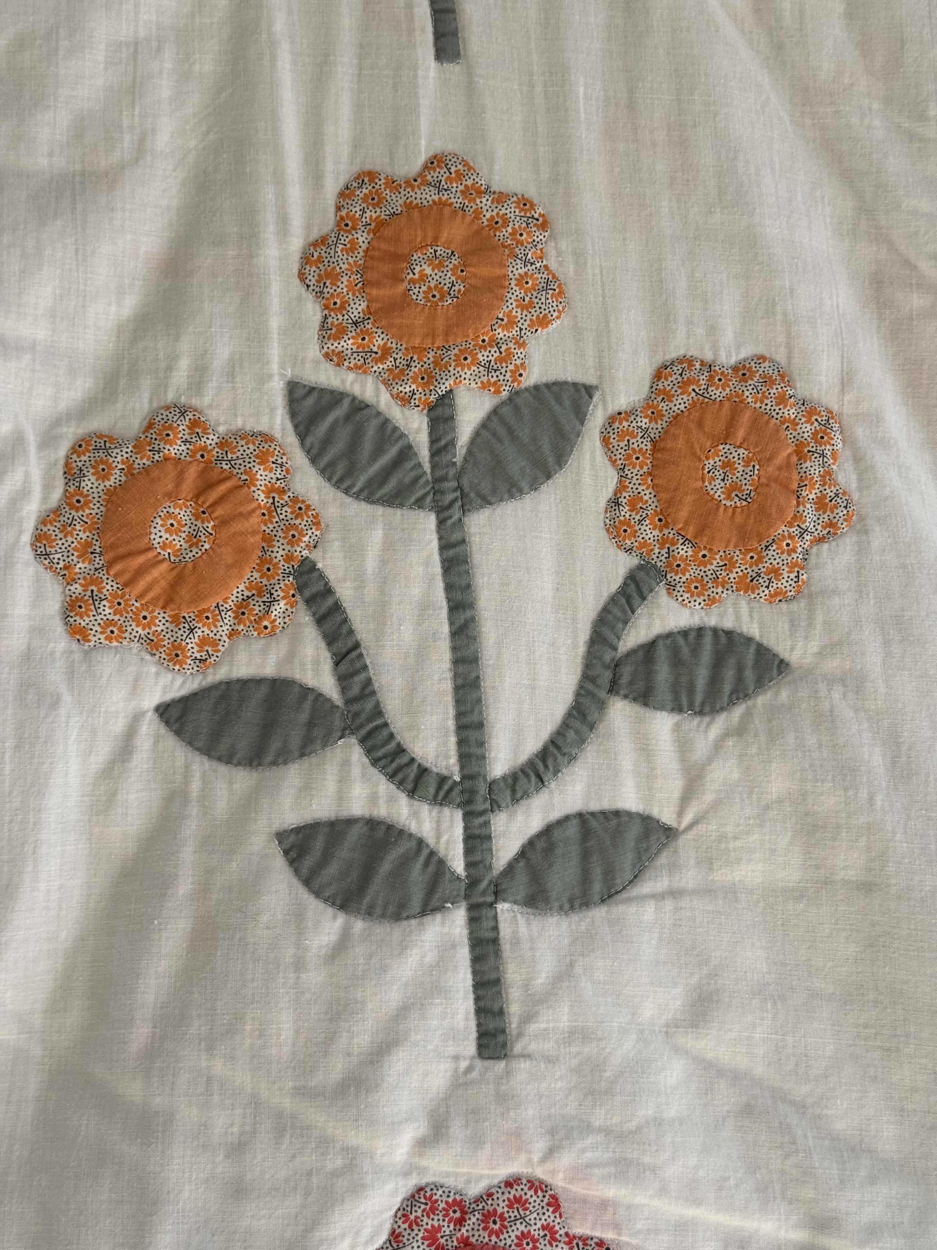 Vintage Quilt Triple Floral Applique