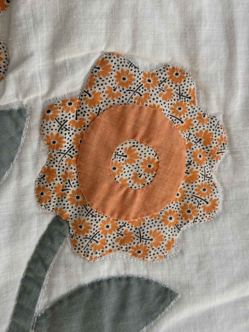 Vintage Quilt Triple Floral Applique