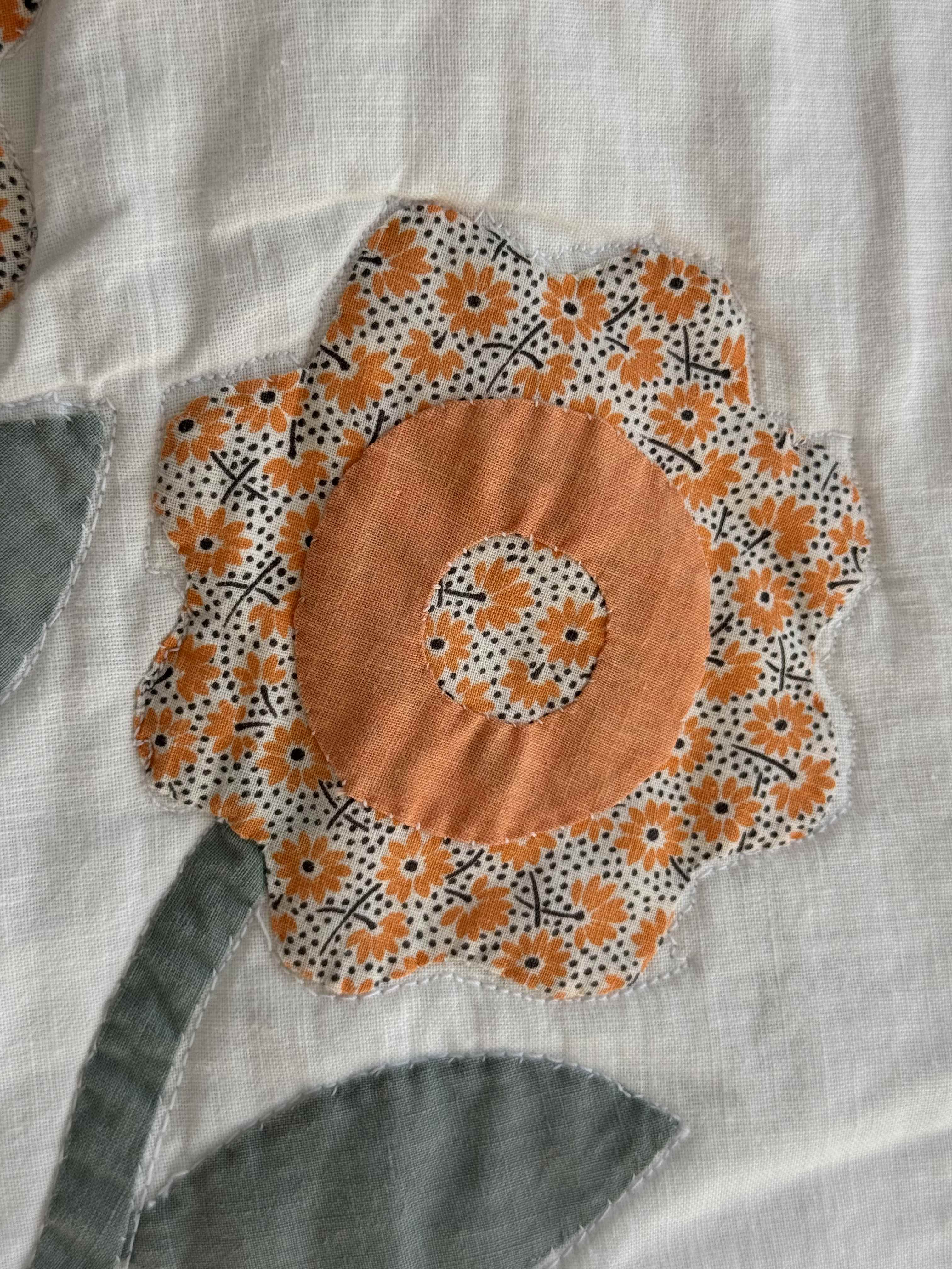 Vintage Quilt Triple Floral Applique
