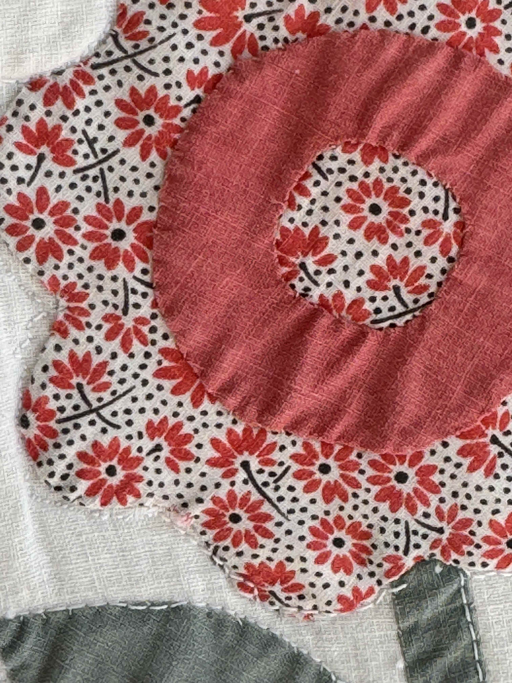 Vintage Quilt Triple Floral Applique