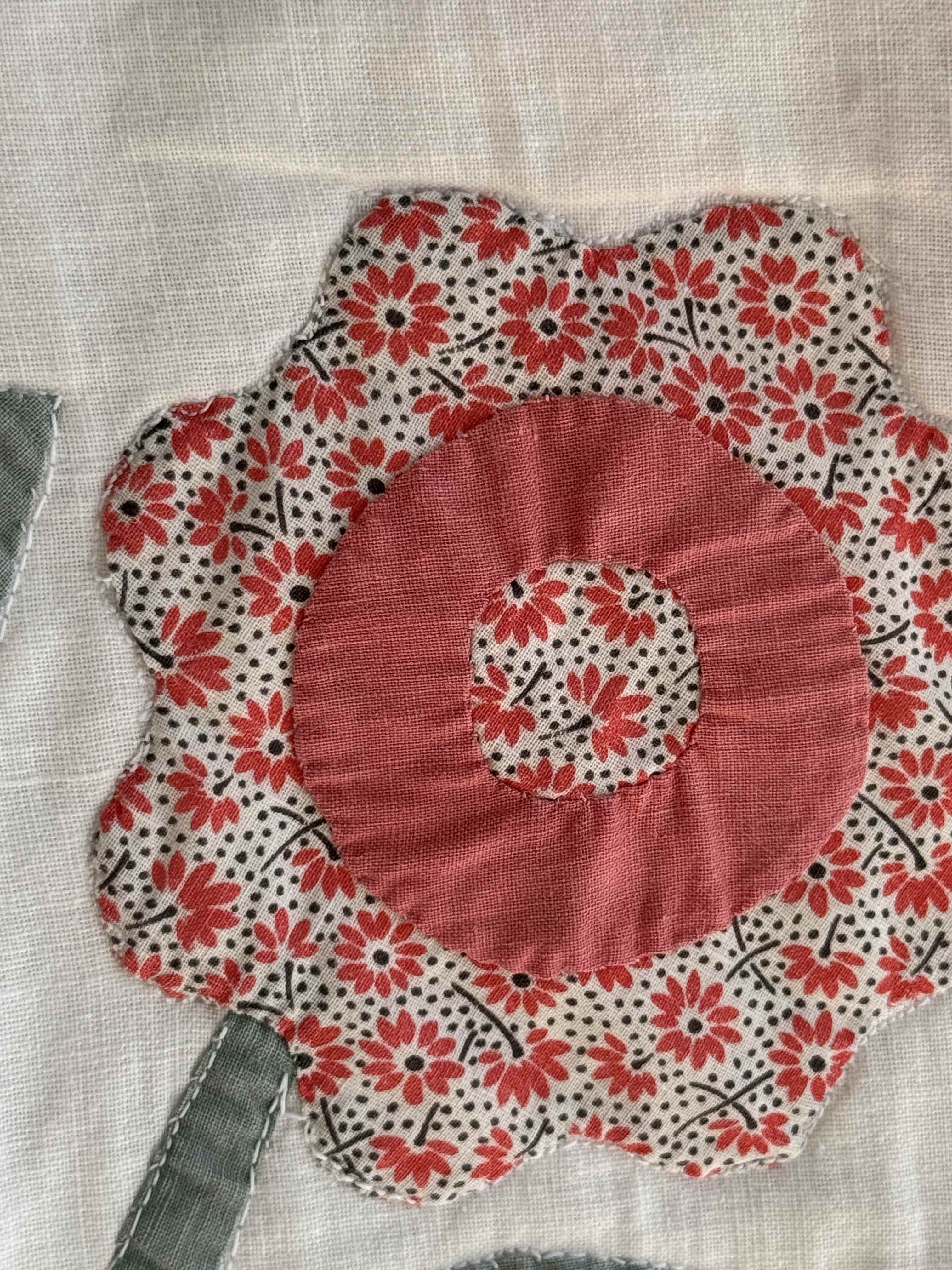 Vintage Quilt Triple Floral Applique