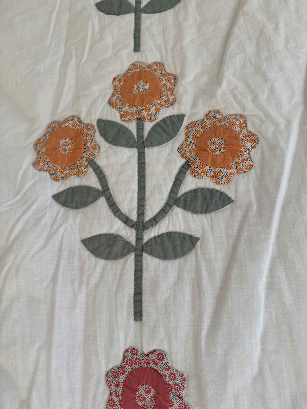 Vintage Quilt Triple Floral Applique