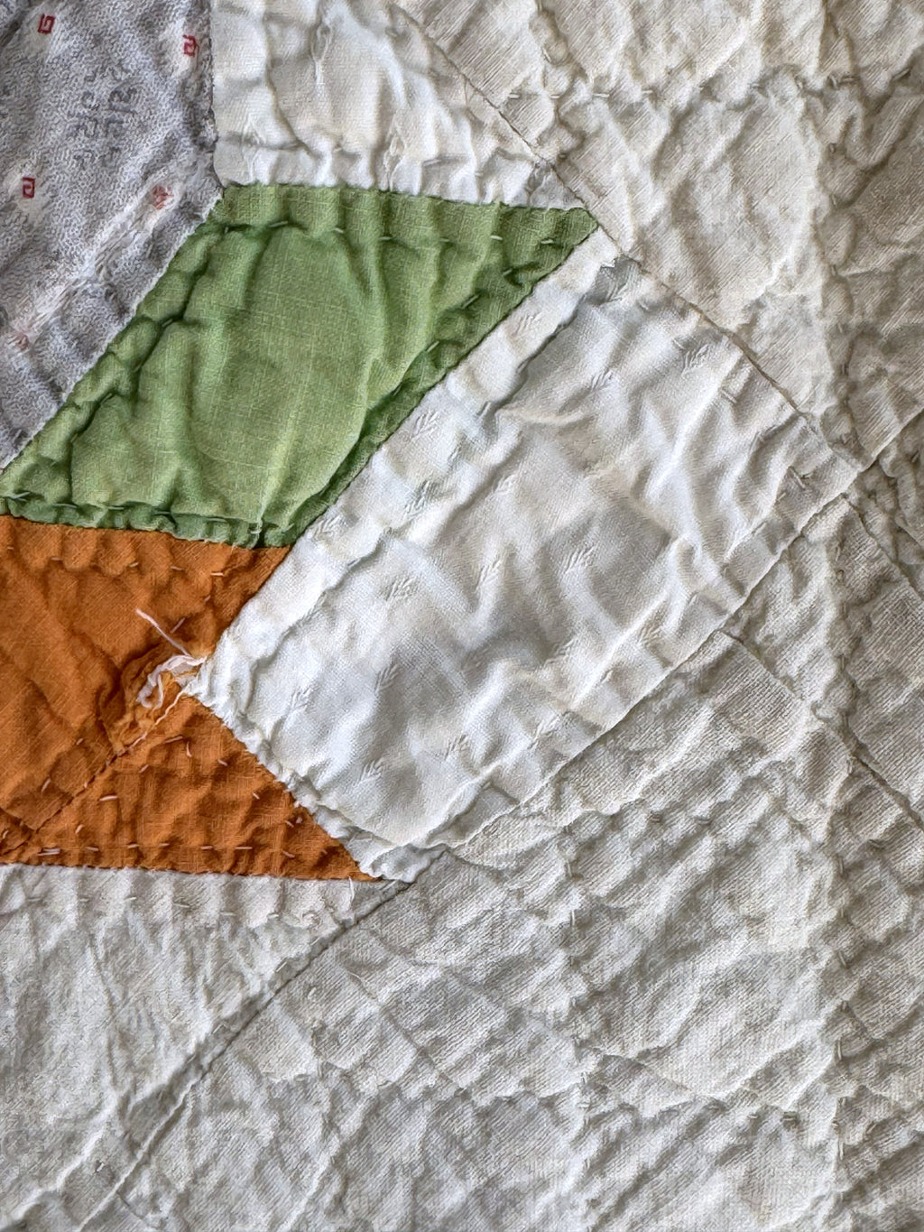 Vintage Cactus Basket Quilt - Orange
