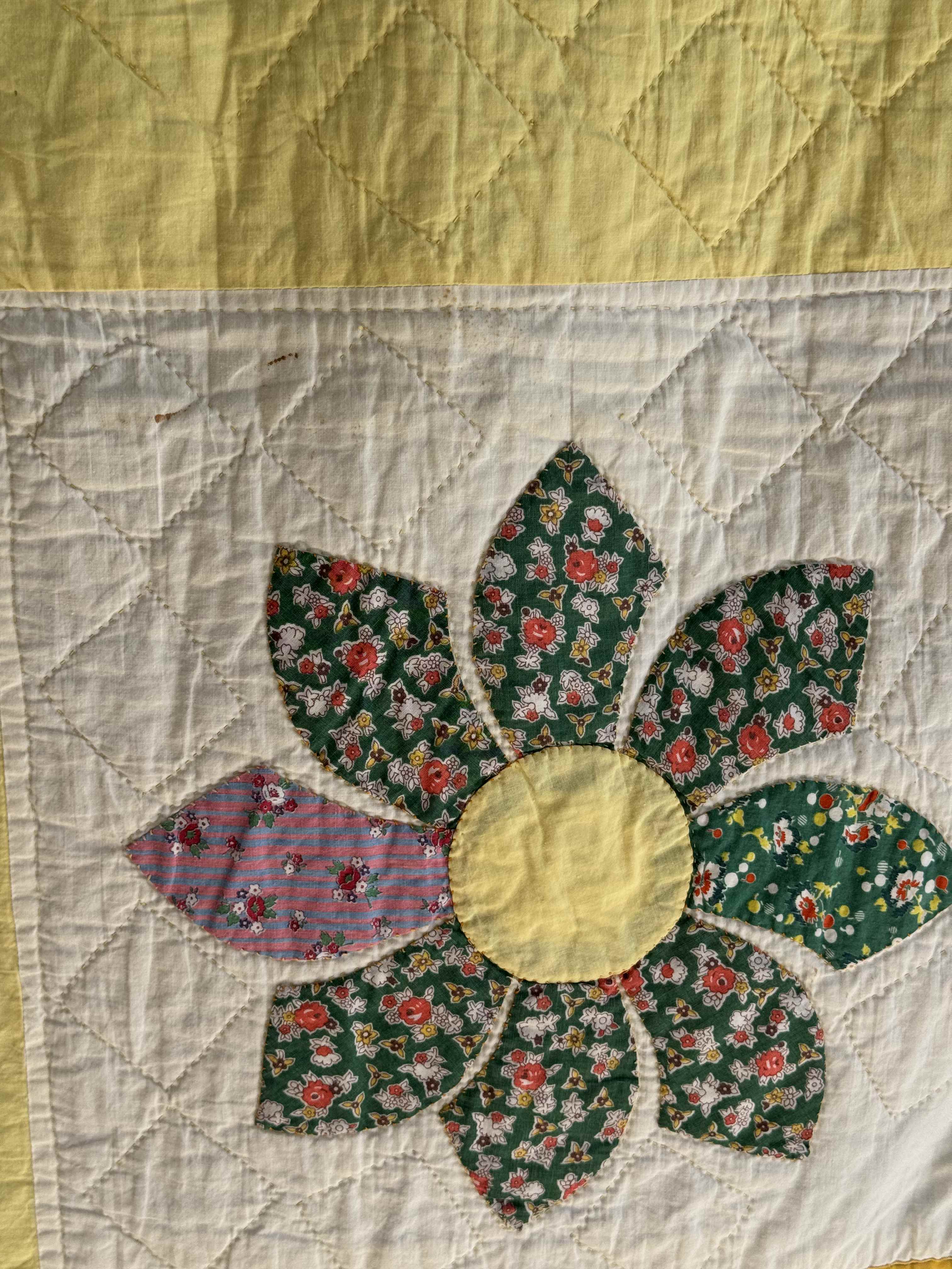 Vintage Quilt Dresden Plate Variation