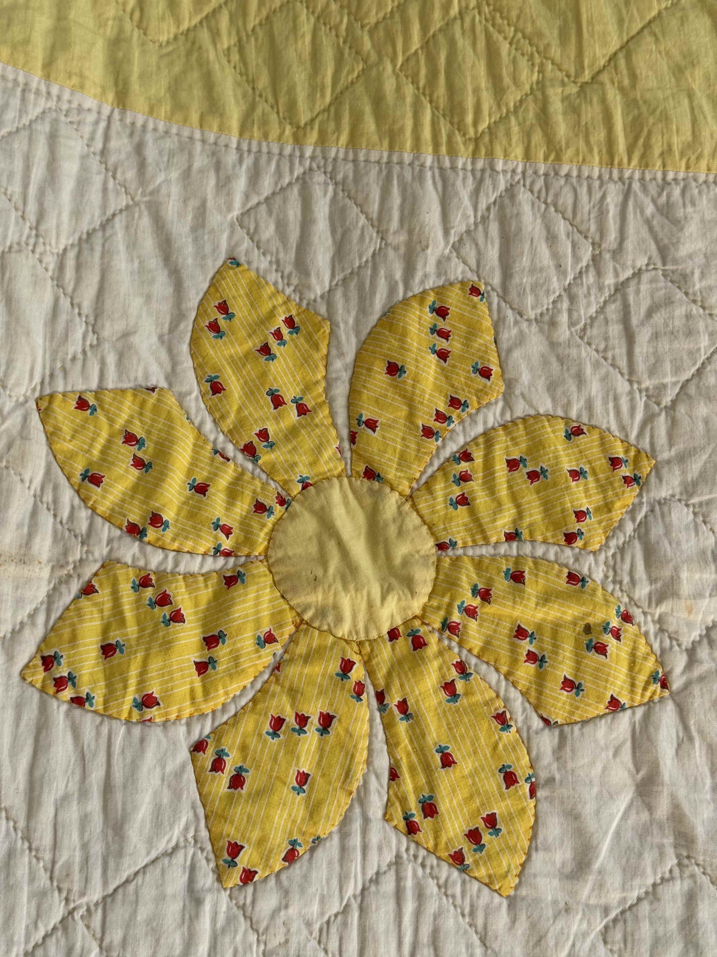 Vintage Quilt Dresden Plate Variation