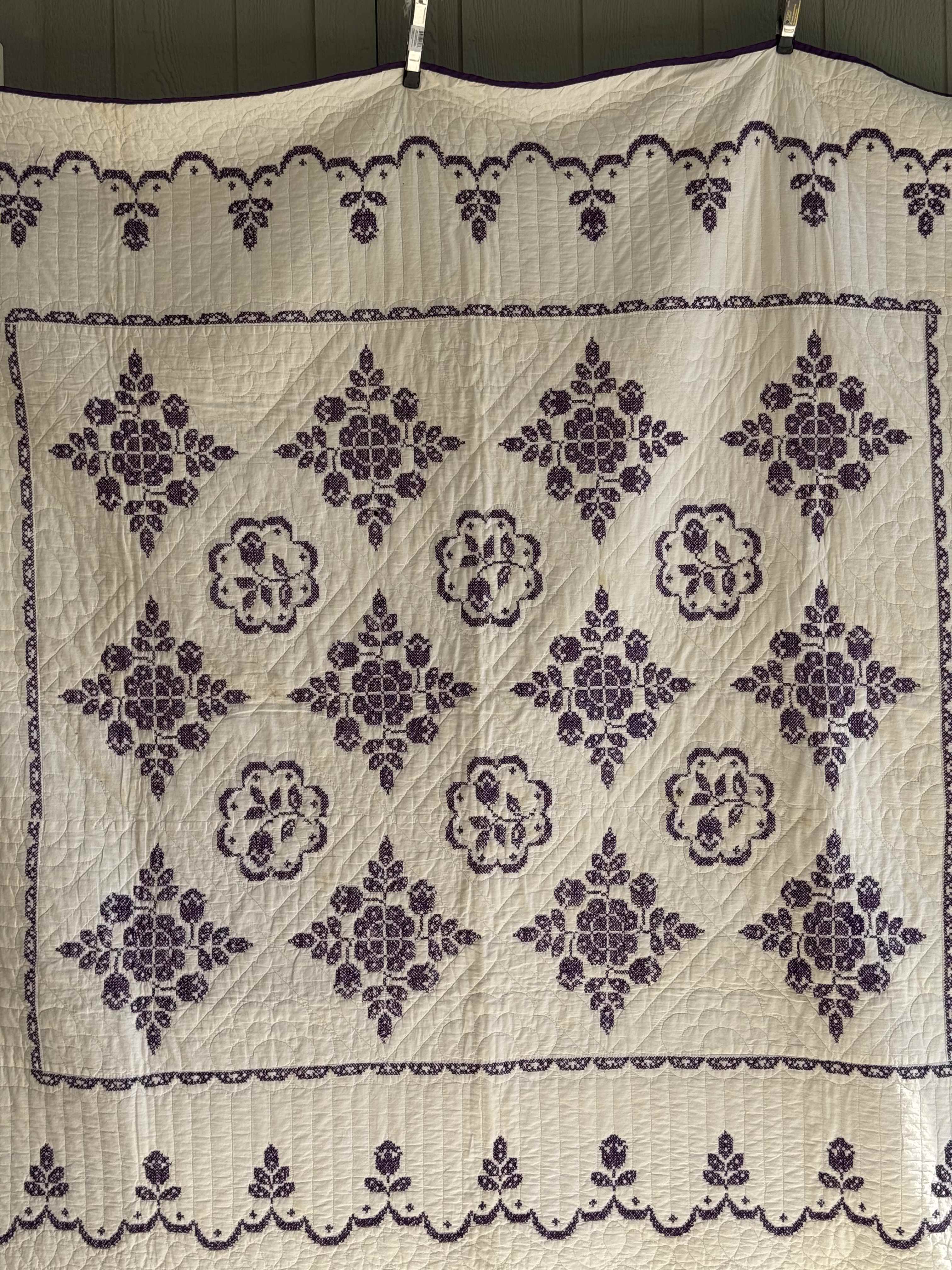 Vintage Quilt Spanish Rose Cross Stitch Kit