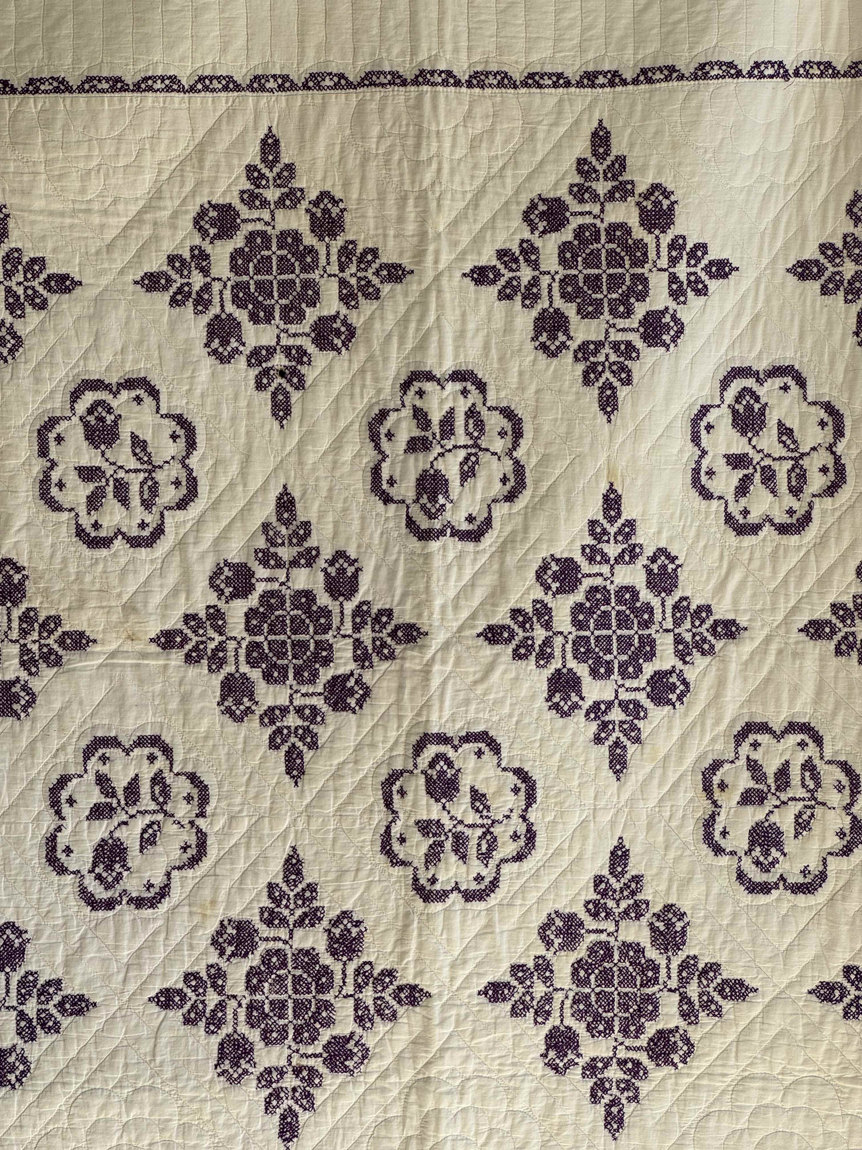 Vintage Quilt Spanish Rose Cross Stitch Kit