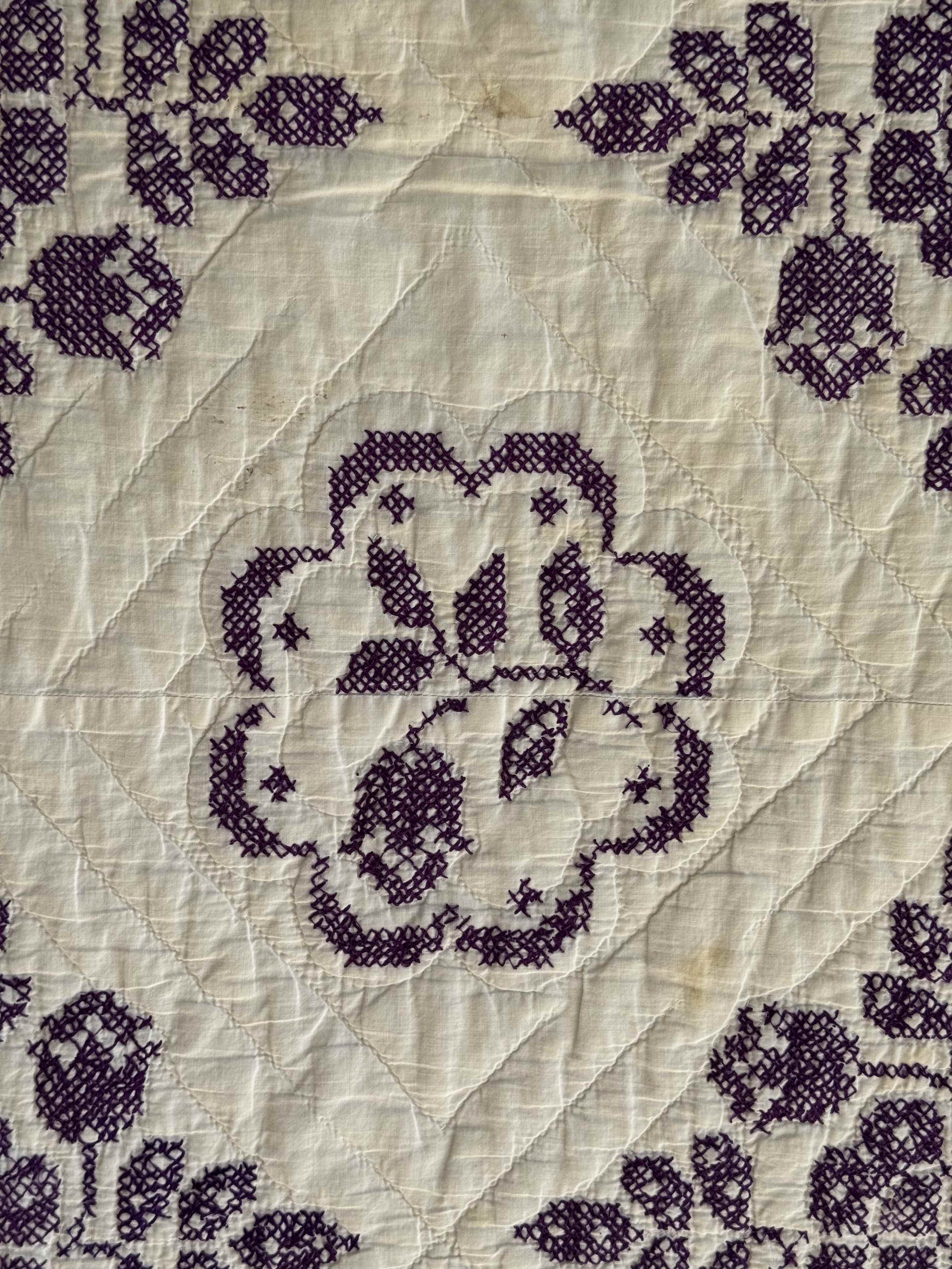 Vintage Quilt Spanish Rose Cross Stitch Kit