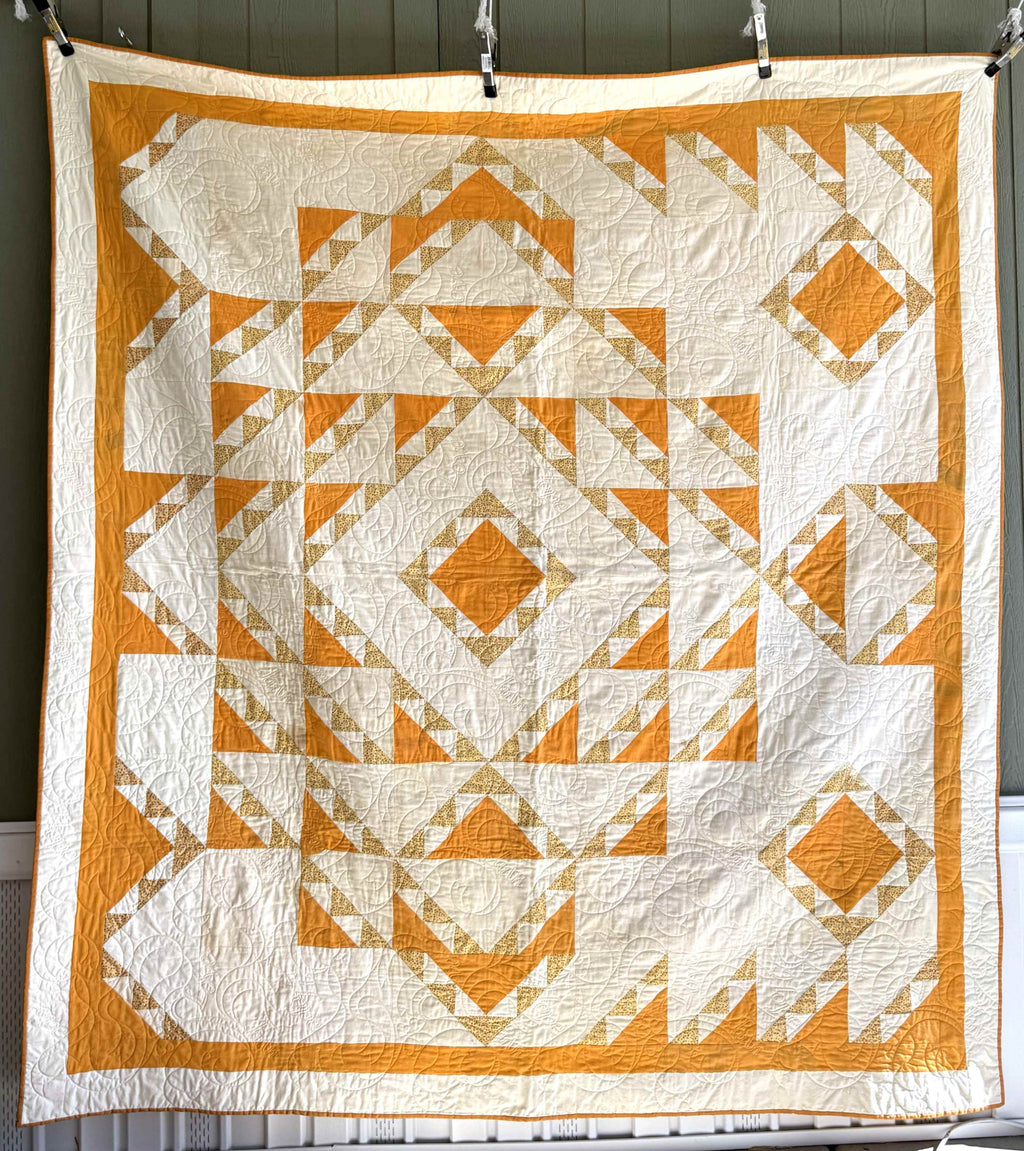 Vintage Quilt Geometric Medallion