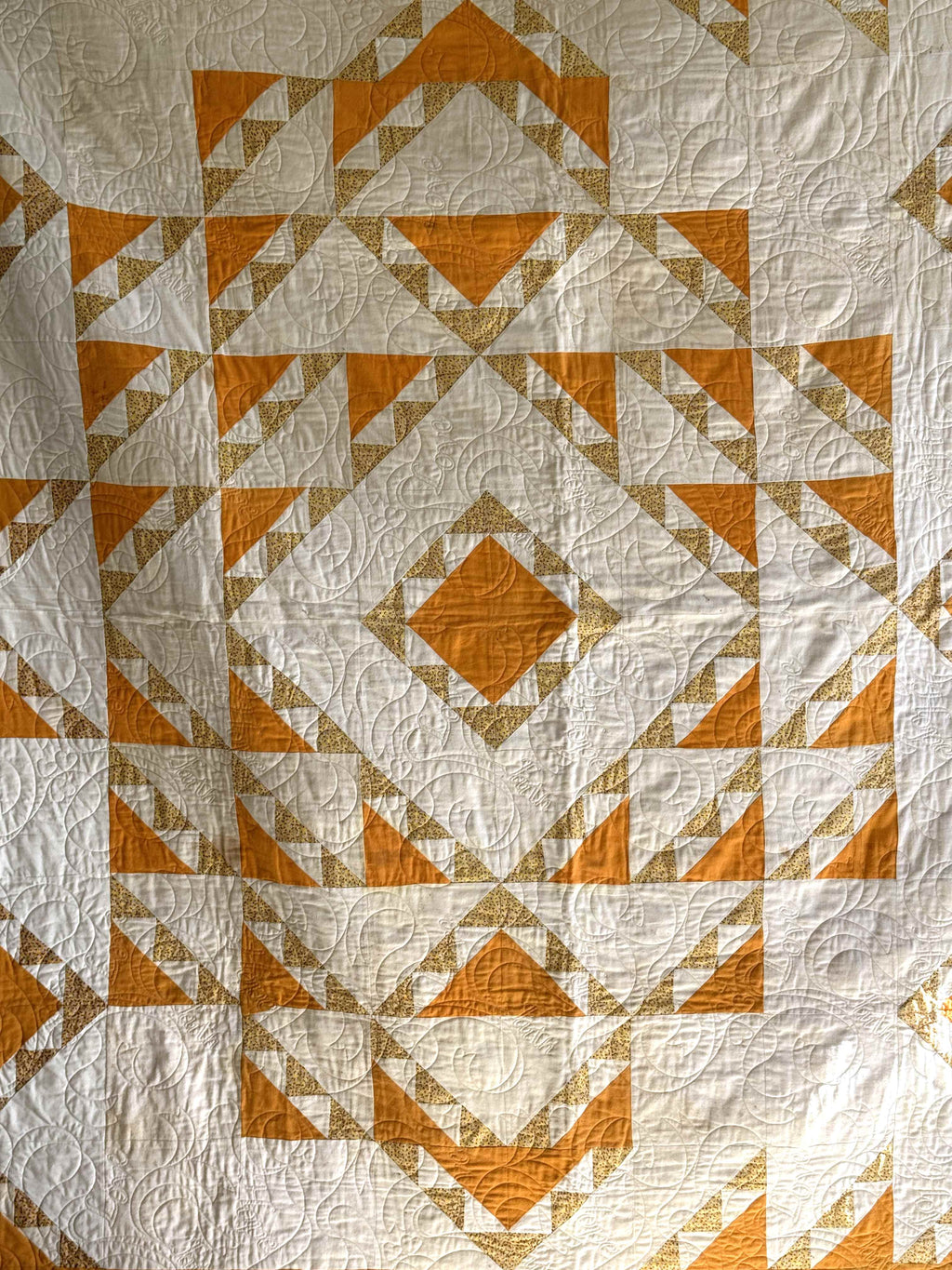 Vintage Quilt Geometric Medallion