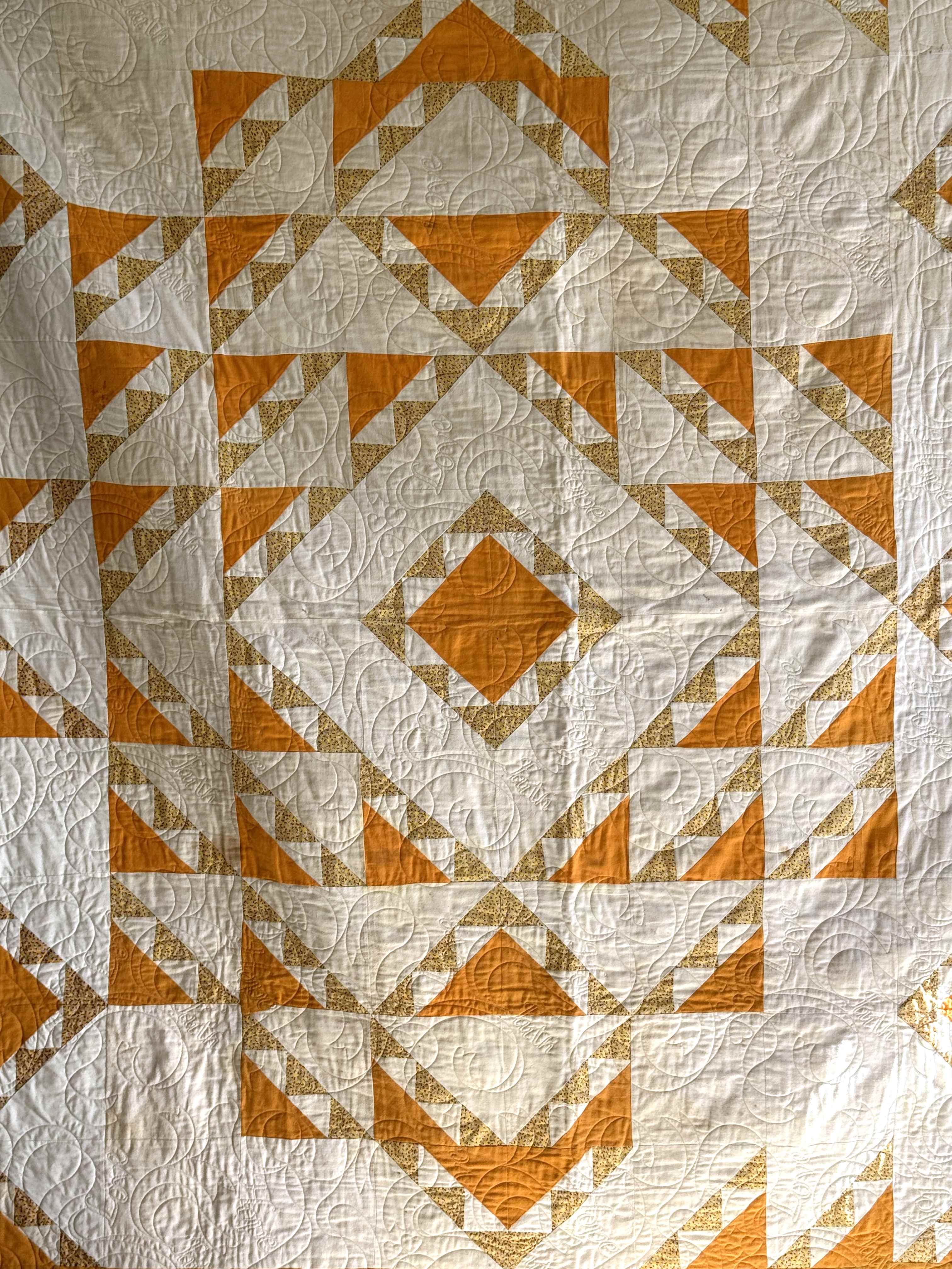 Vintage Quilt Geometric Medallion