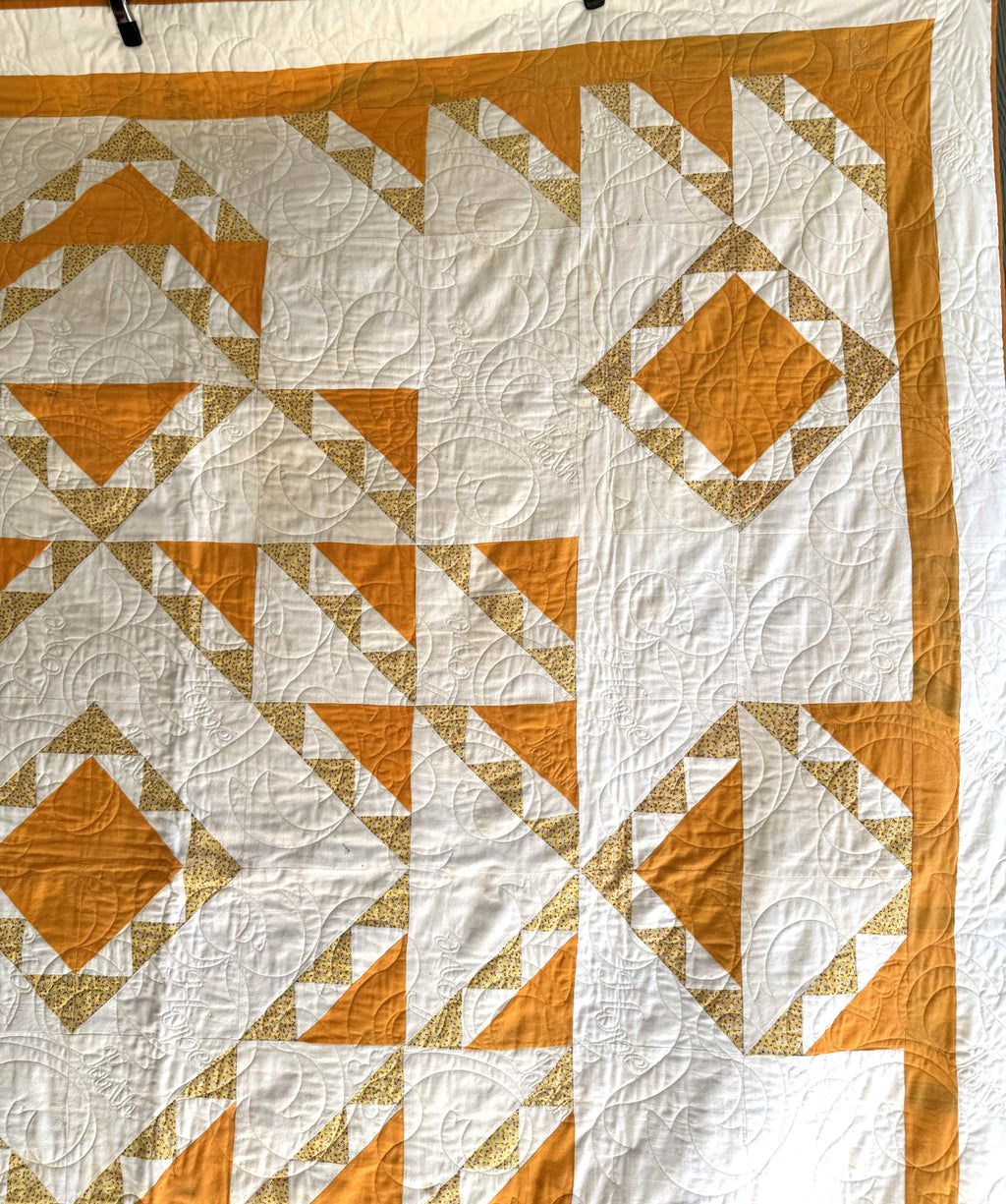 Vintage Quilt Geometric Medallion