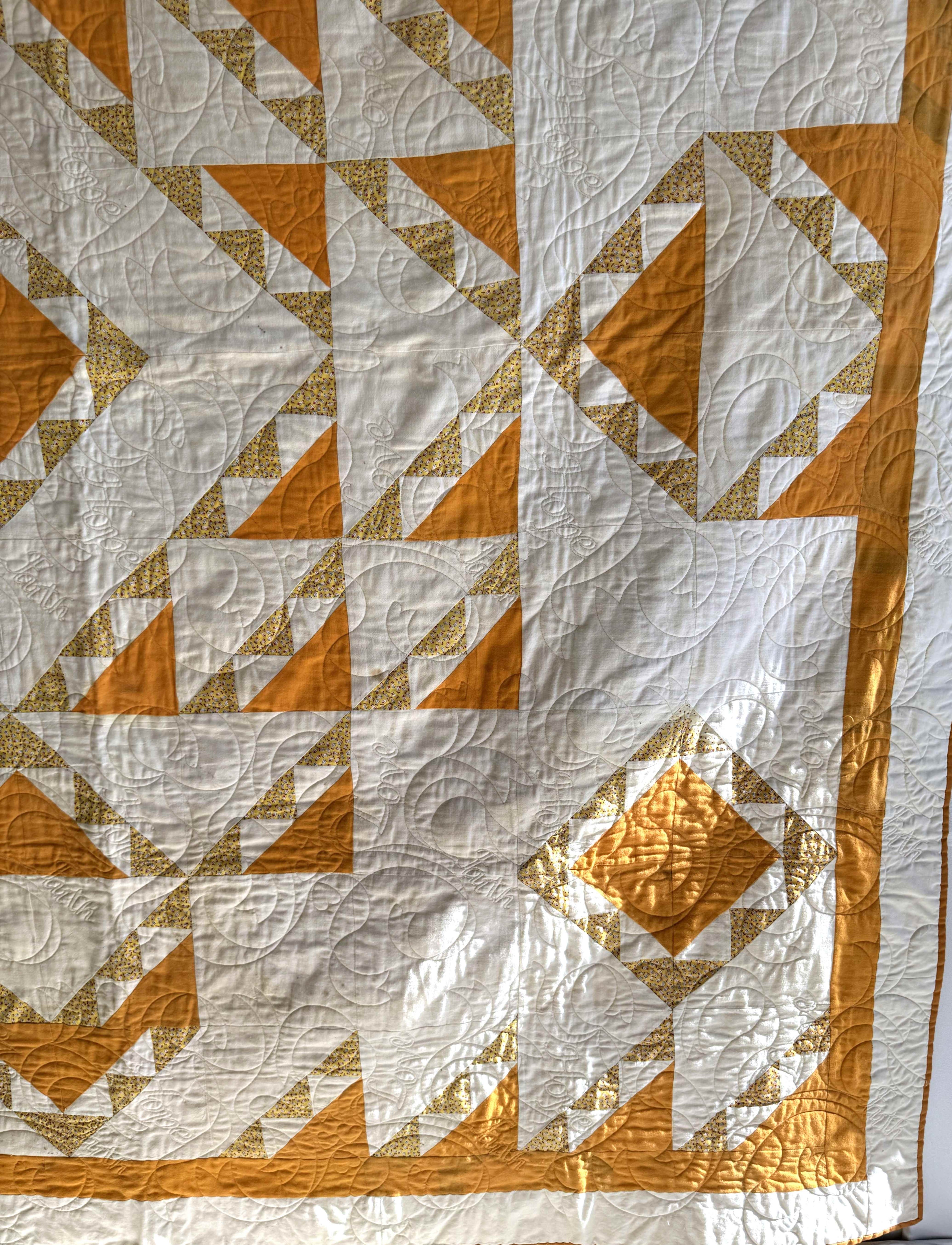 Vintage Quilt Geometric Medallion