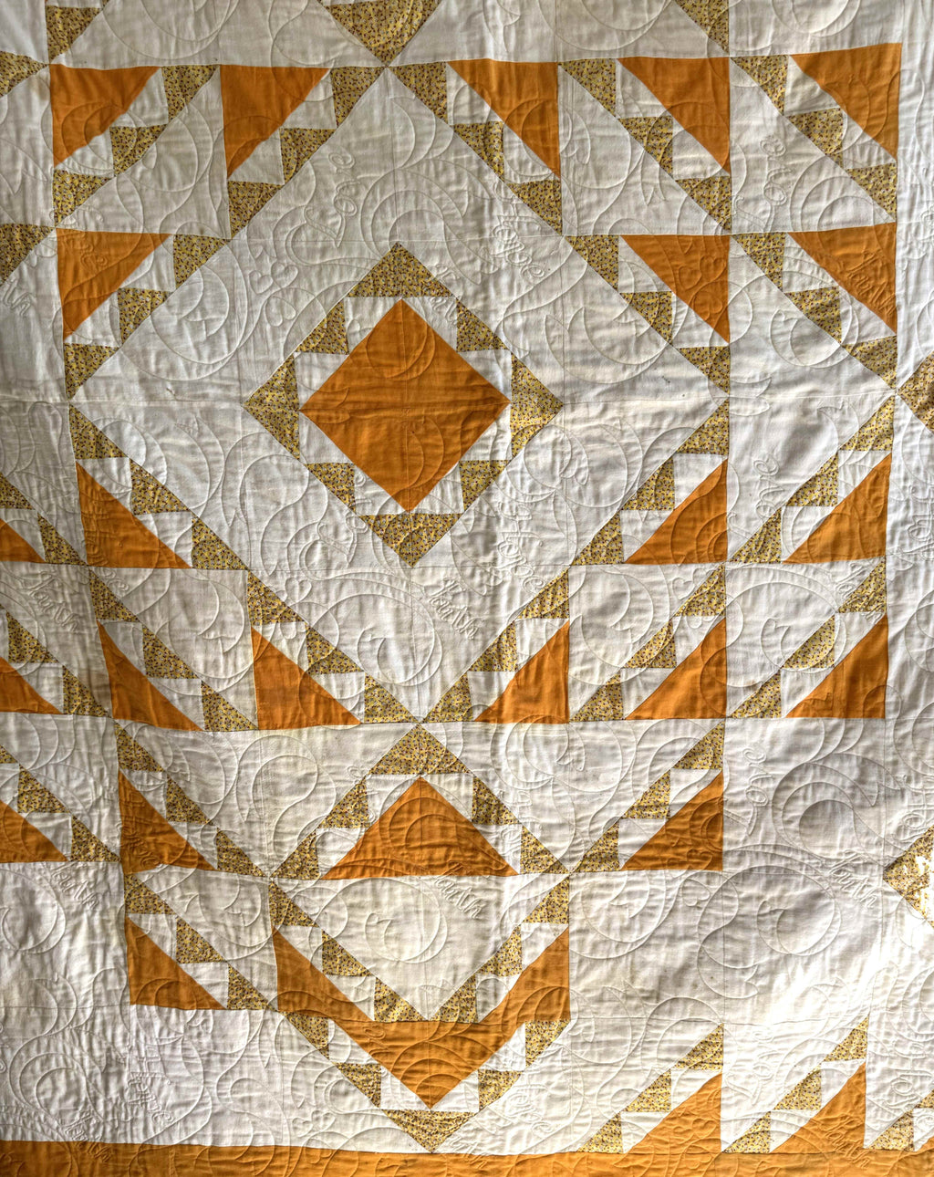 Vintage Quilt Geometric Medallion