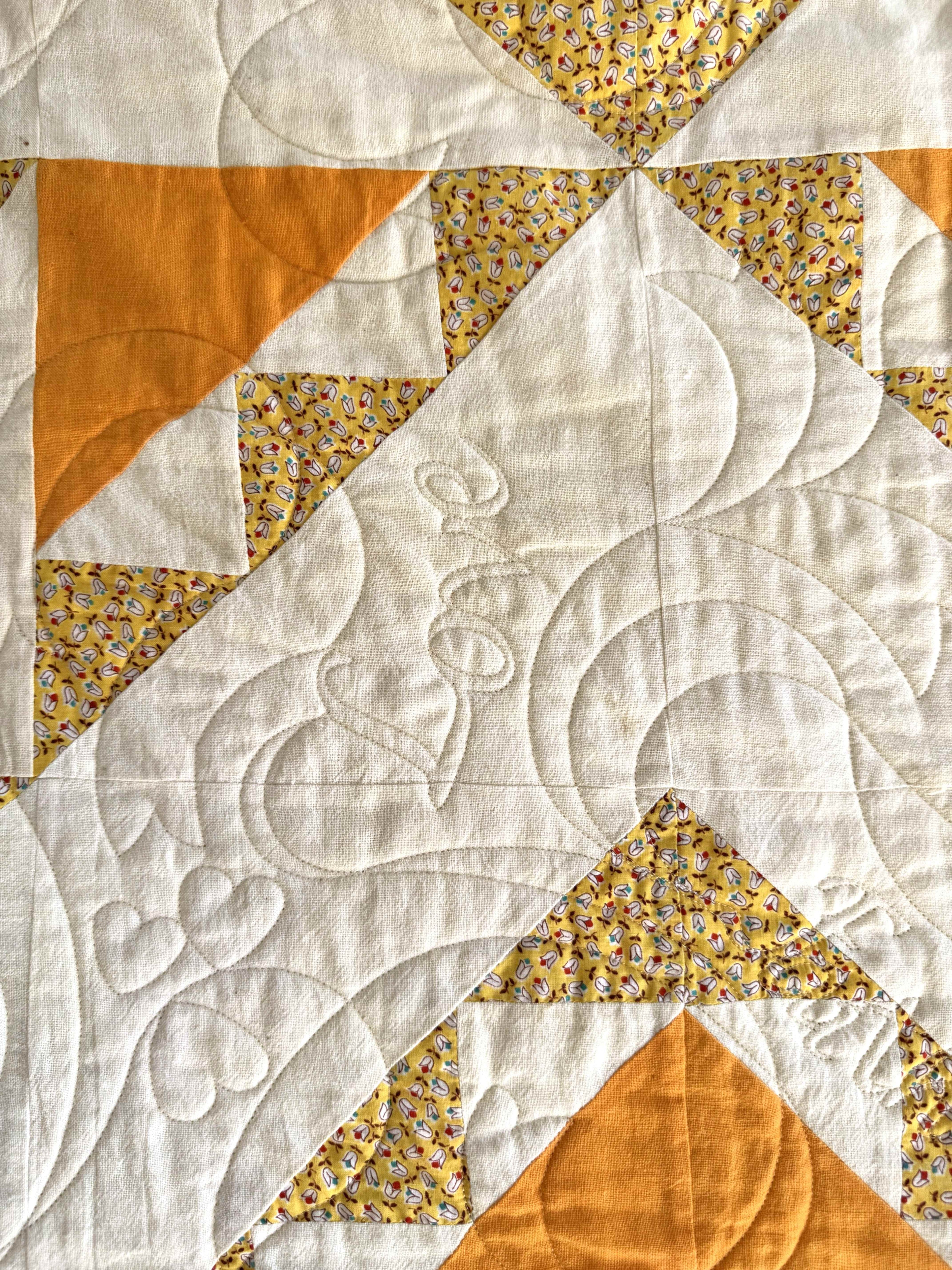 Vintage Quilt Geometric Medallion