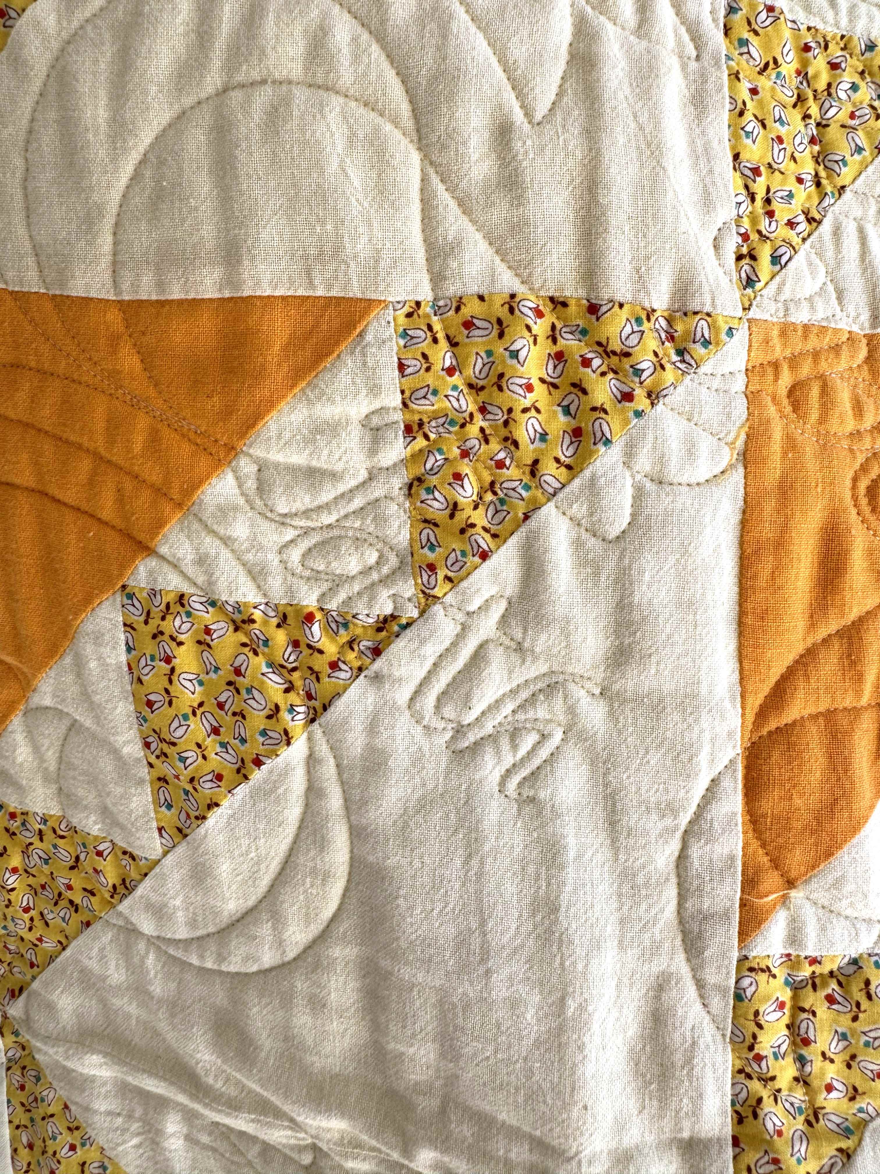 Vintage Quilt Geometric Medallion
