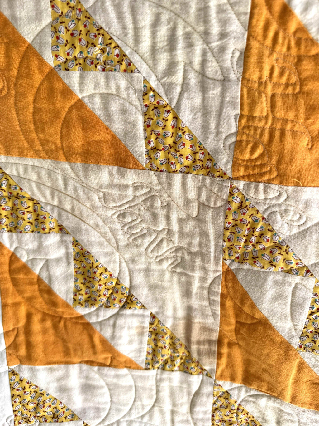 Vintage Quilt Geometric Medallion