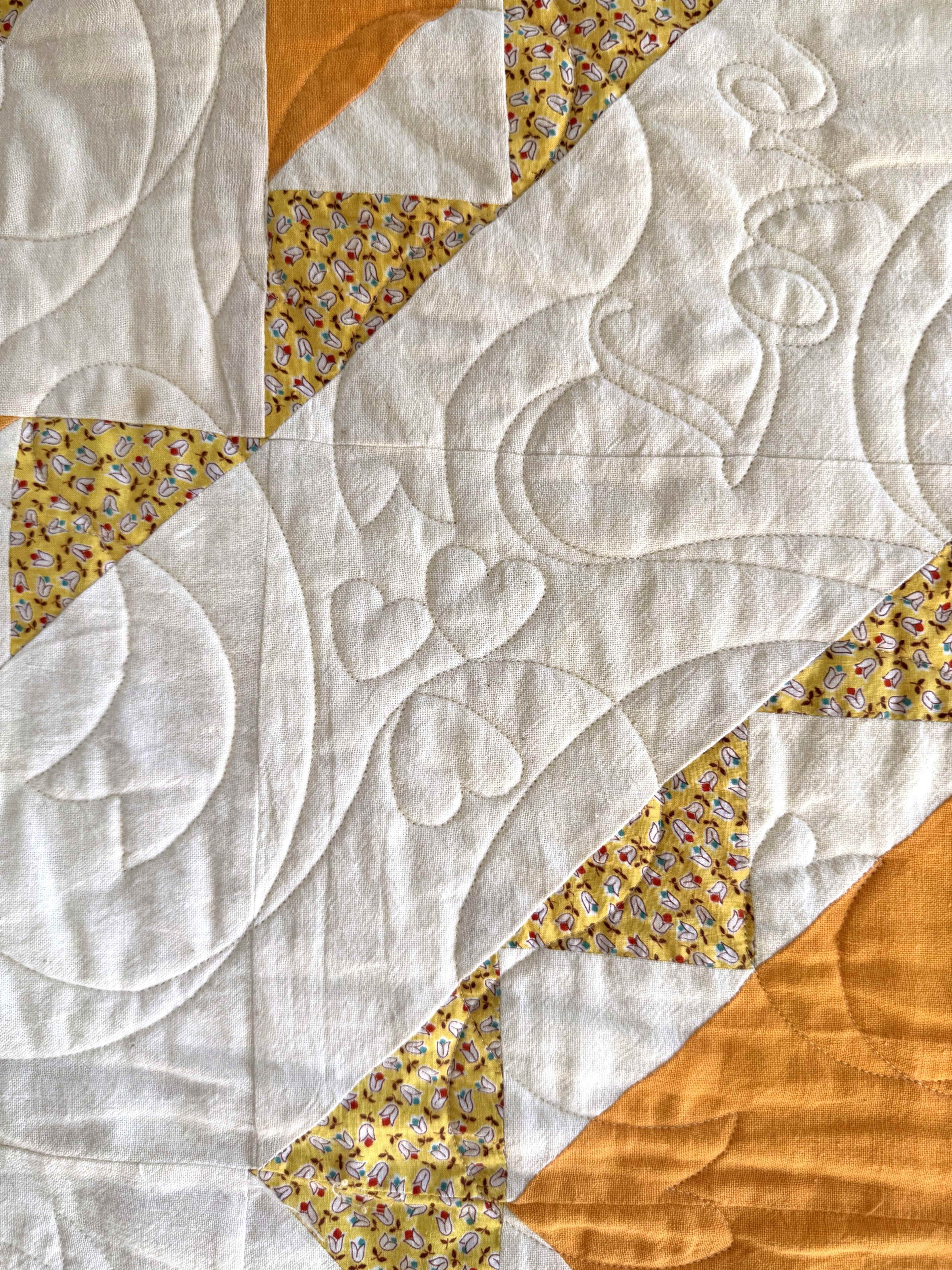 Vintage Quilt Geometric Medallion
