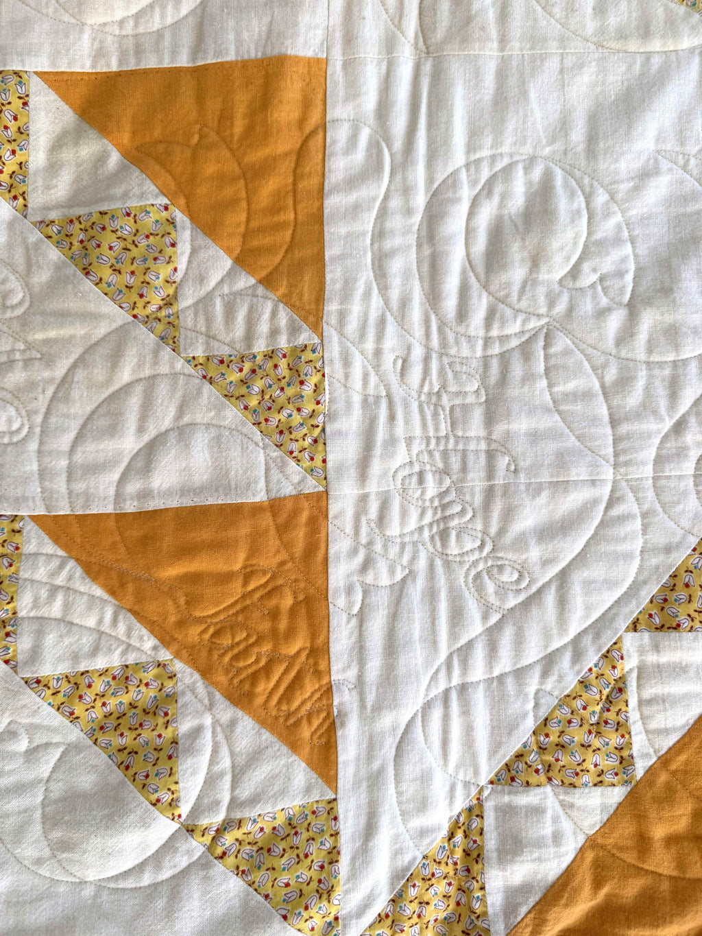 Vintage Quilt Geometric Medallion