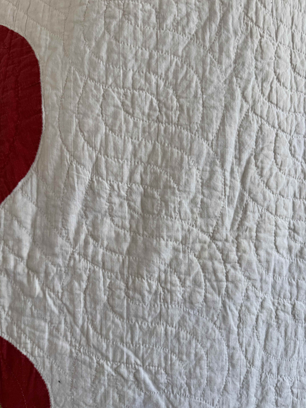 Vintage Quilt Rose of Sharon Wreath with Folk Art Birds
