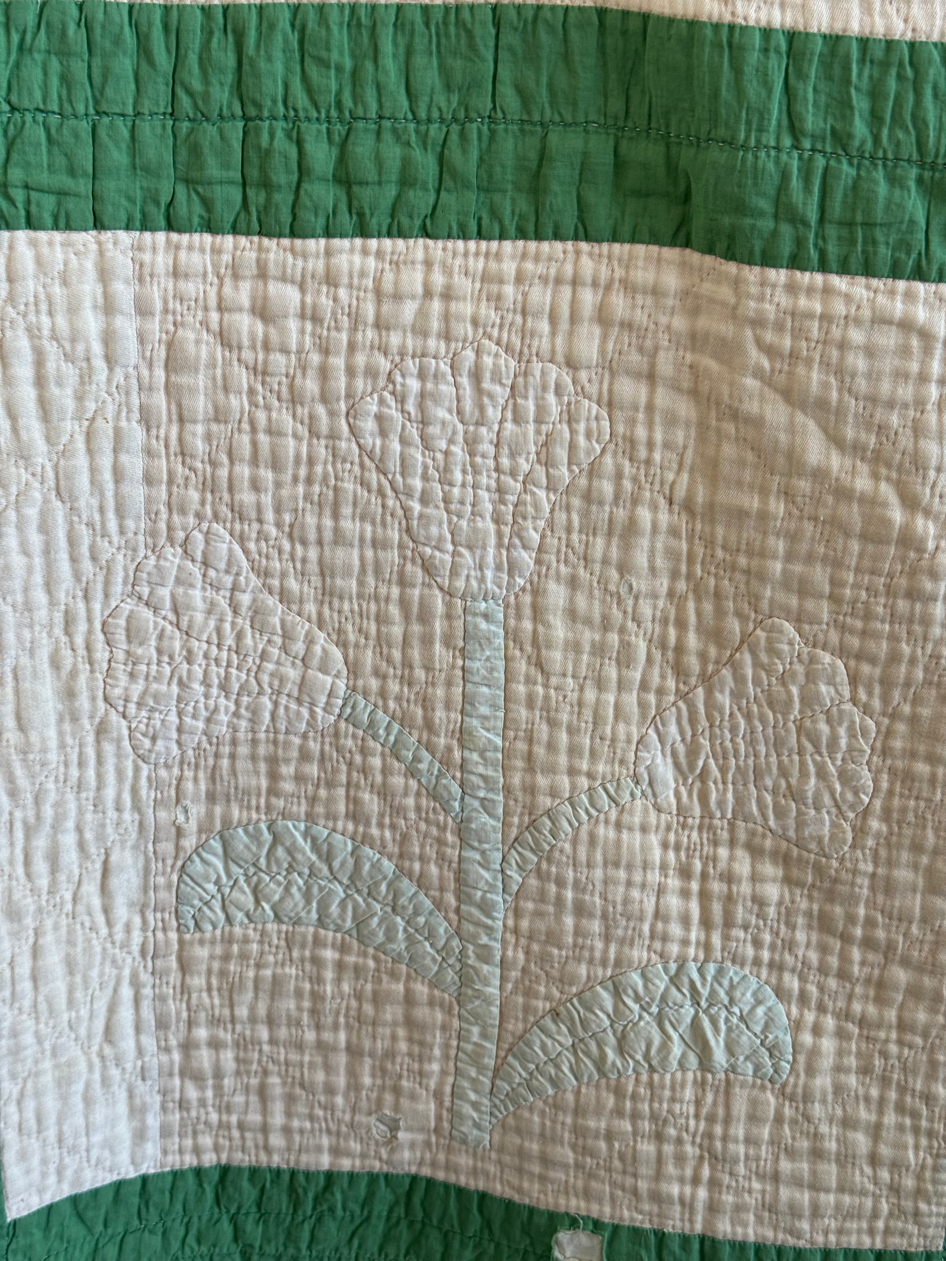 **SOLD** Vintage Cutter Quilt Tulip Applique ** SOLD**