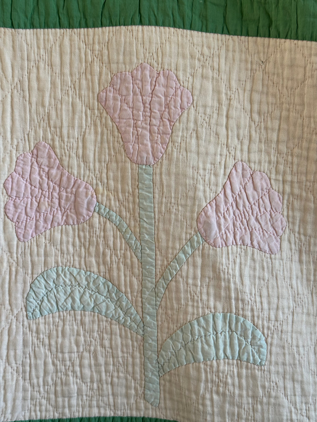 **SOLD** Vintage Cutter Quilt Tulip Applique ** SOLD**
