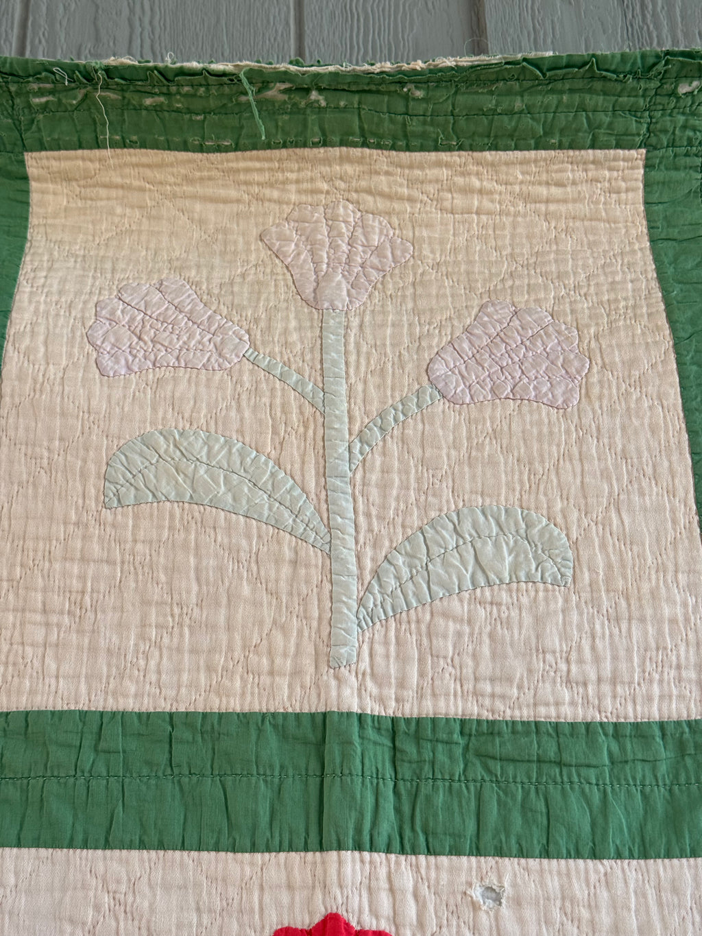 **SOLD** Vintage Cutter Quilt Tulip Applique ** SOLD**