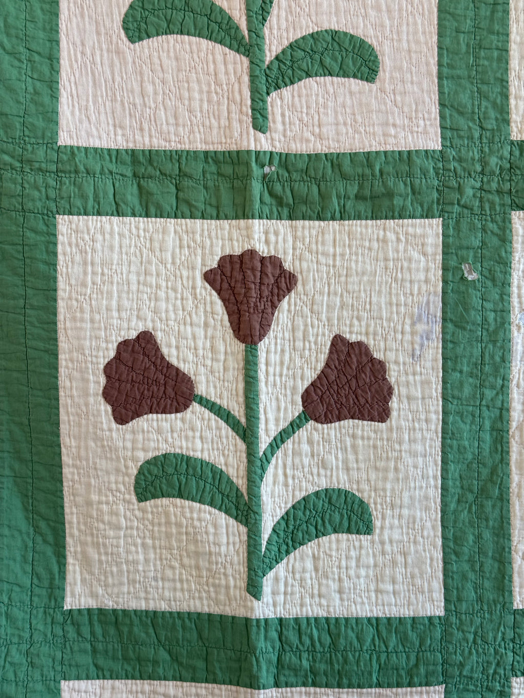**SOLD** Vintage Cutter Quilt Tulip Applique ** SOLD**