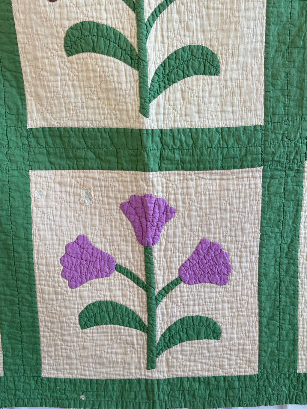 **SOLD** Vintage Cutter Quilt Tulip Applique ** SOLD**