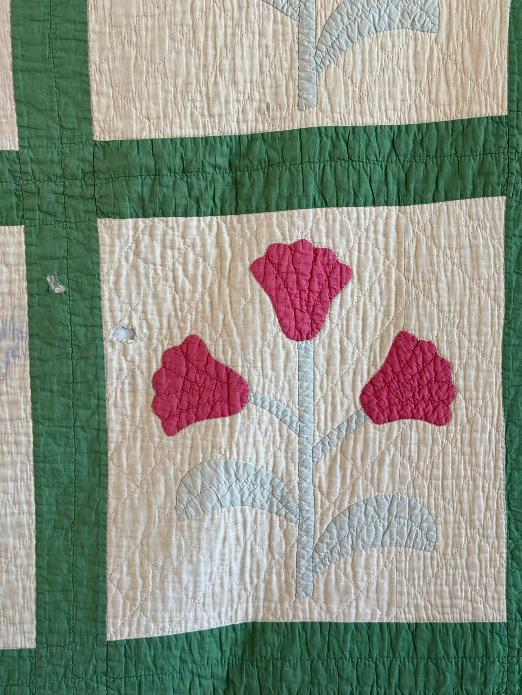 **SOLD** Vintage Cutter Quilt Tulip Applique ** SOLD**