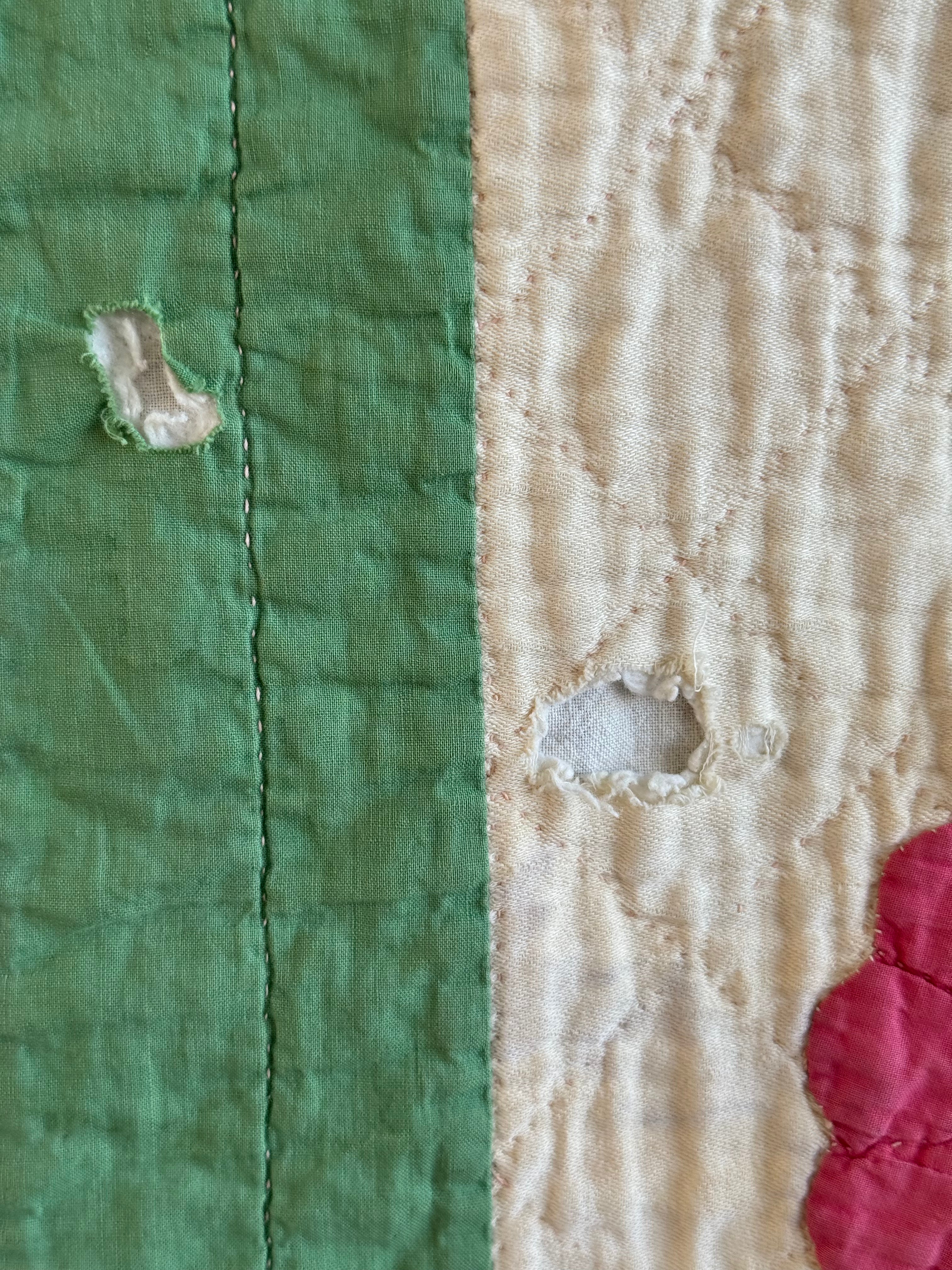 **SOLD** Vintage Cutter Quilt Tulip Applique ** SOLD**
