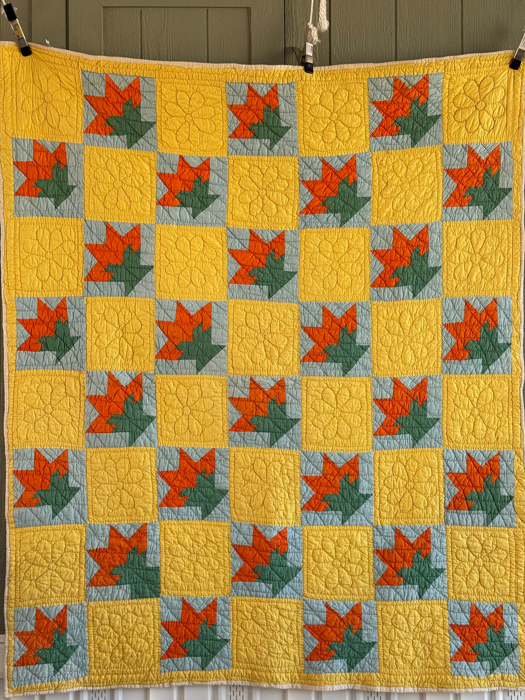 Vintage Quilt Cactus Basket Quilt