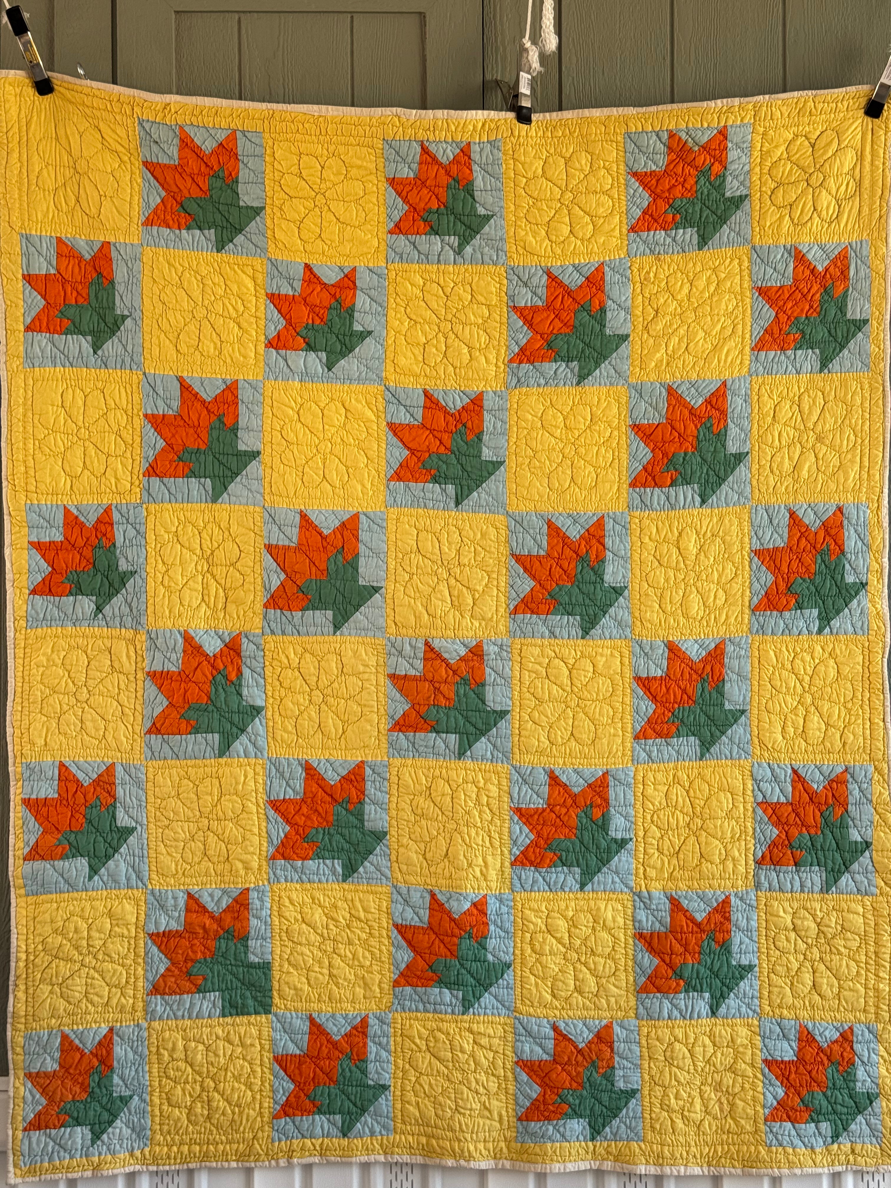 Vintage Quilt Cactus Basket Quilt